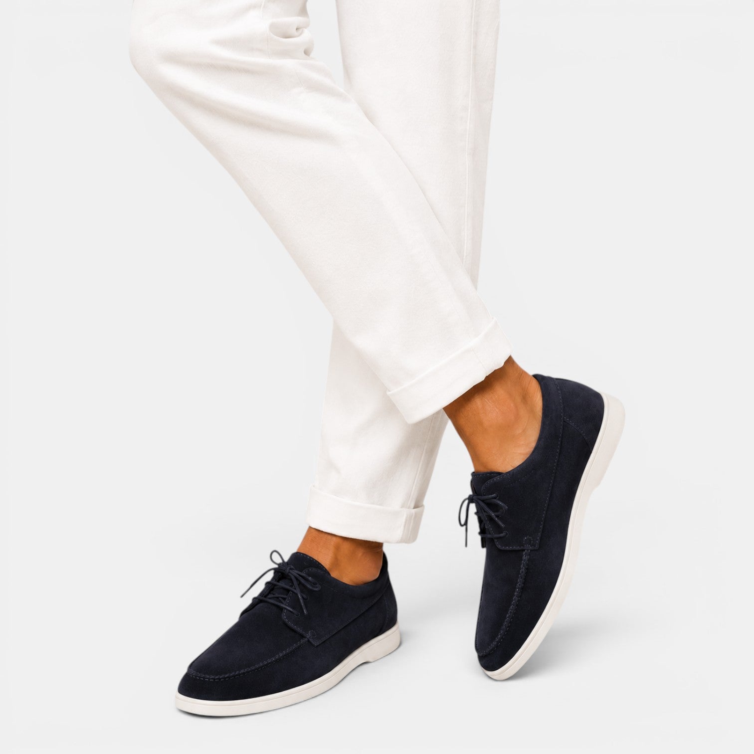 Monvaline | Men’s Suede Lace Shoes for Smart Casual Summer Outfits