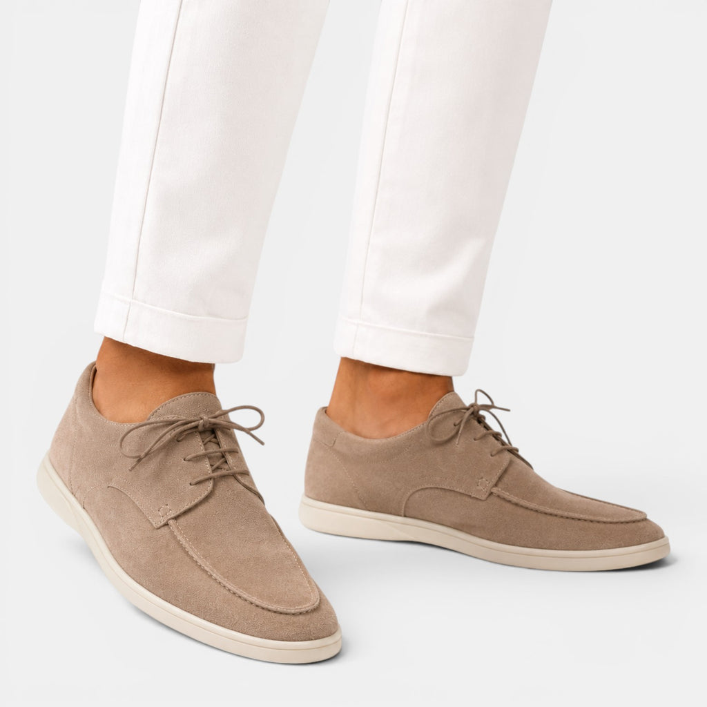 Monvaline | Men’s Suede Lace Shoes for Smart Casual Summer Outfits