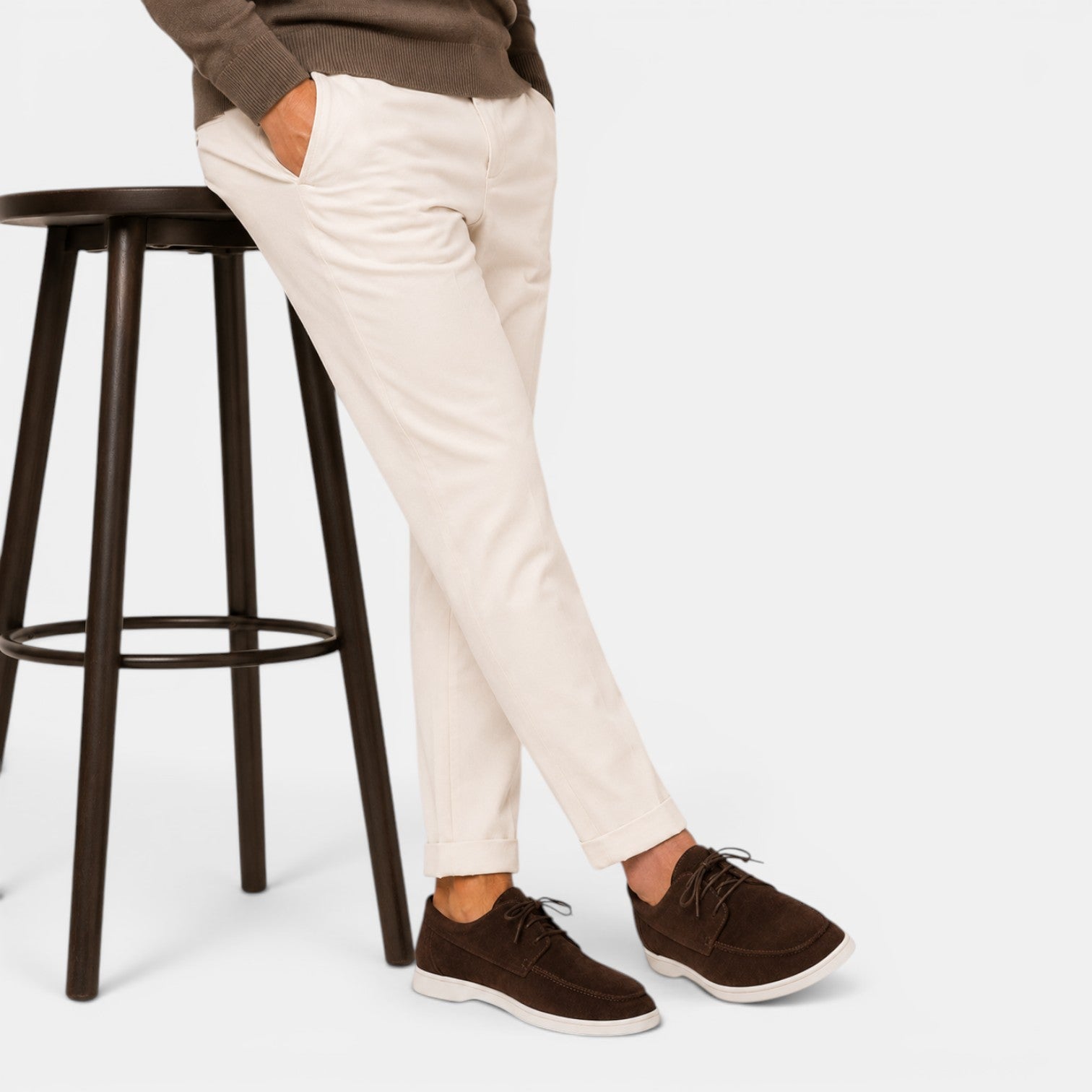 Monvaline | Men’s Suede Lace Shoes for Smart Casual Summer Outfits