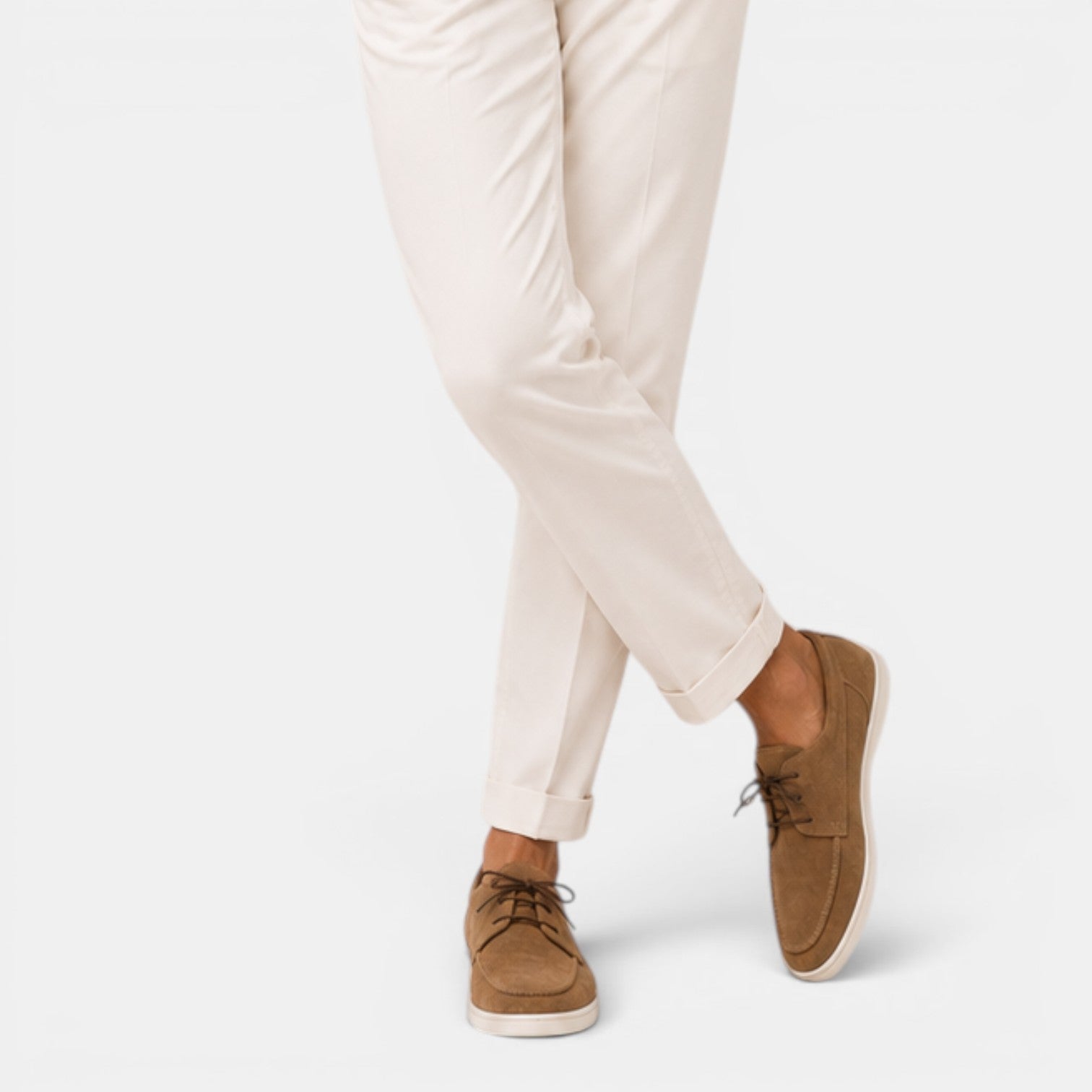 Monvaline | Men’s Suede Lace Shoes for Smart Casual Summer Outfits