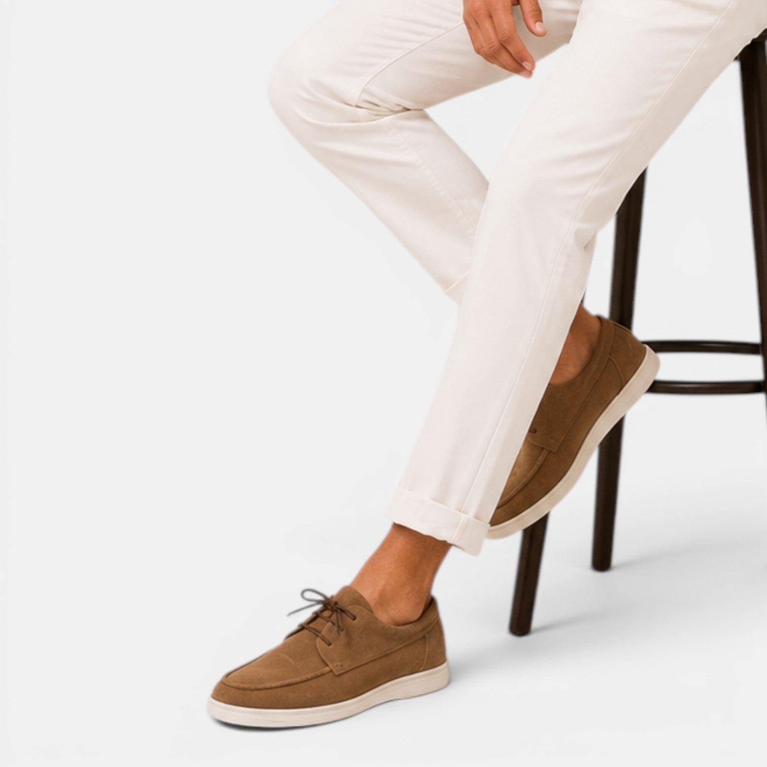 Monvaline | Men’s Suede Lace Shoes for Smart Casual Summer Outfits