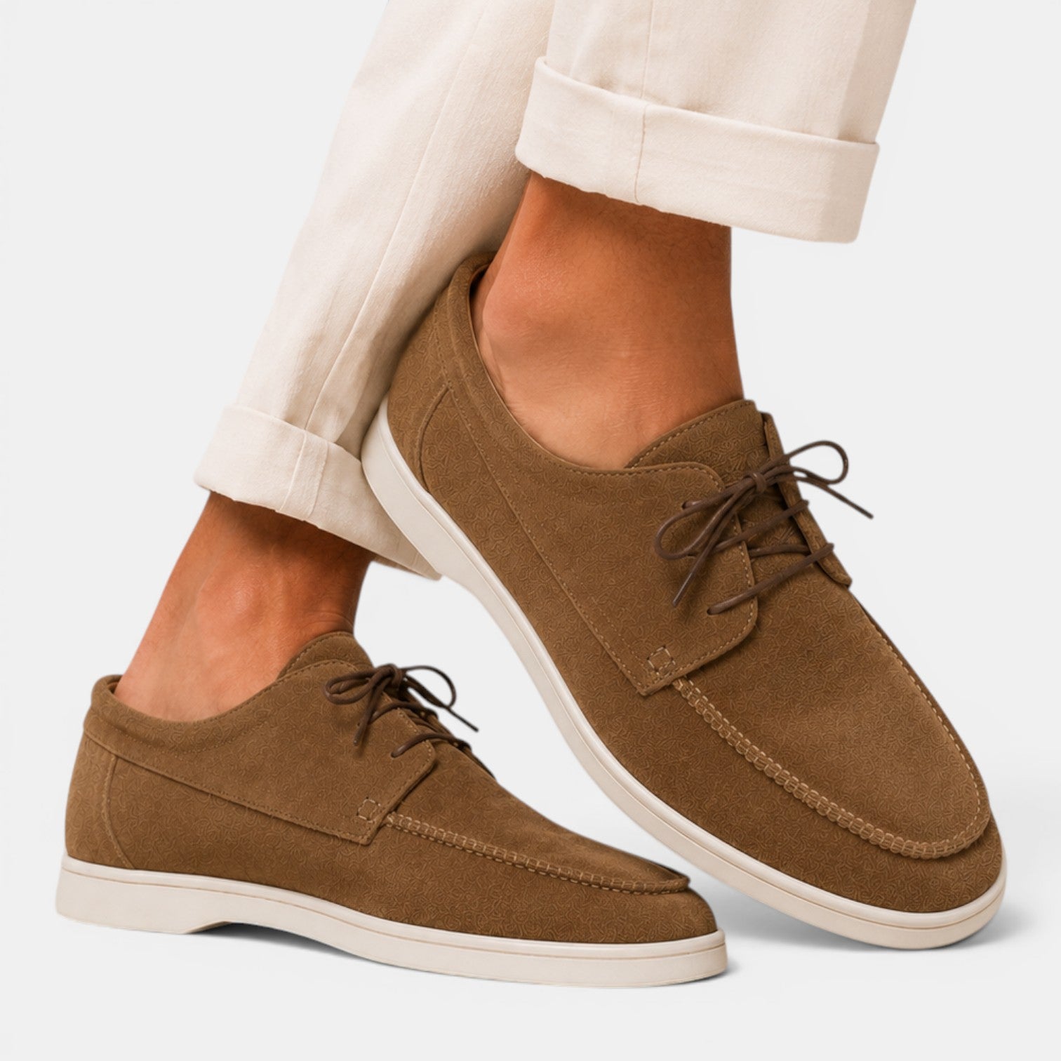 Monvaline | Men’s Suede Lace Shoes for Smart Casual Summer Outfits
