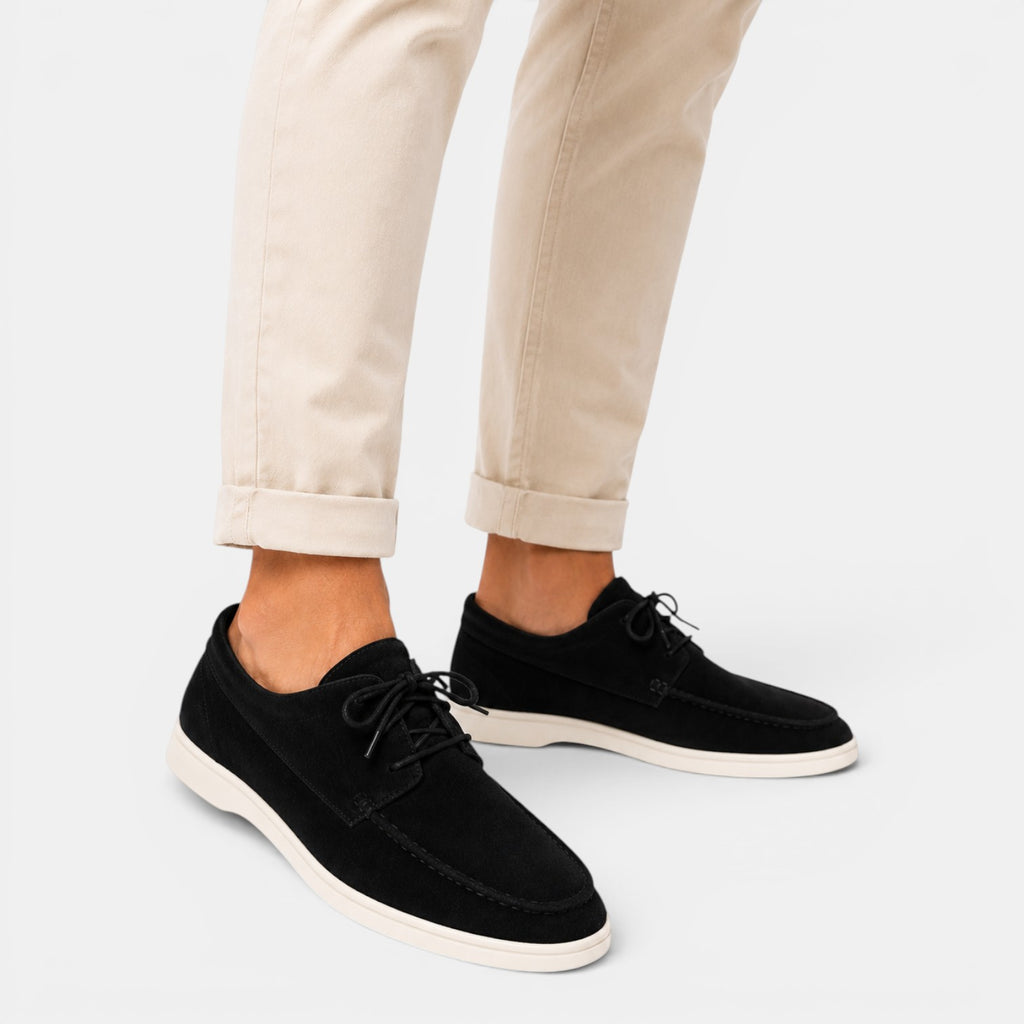 Monvaline | Men’s Suede Lace Shoes for Smart Casual Summer Outfits