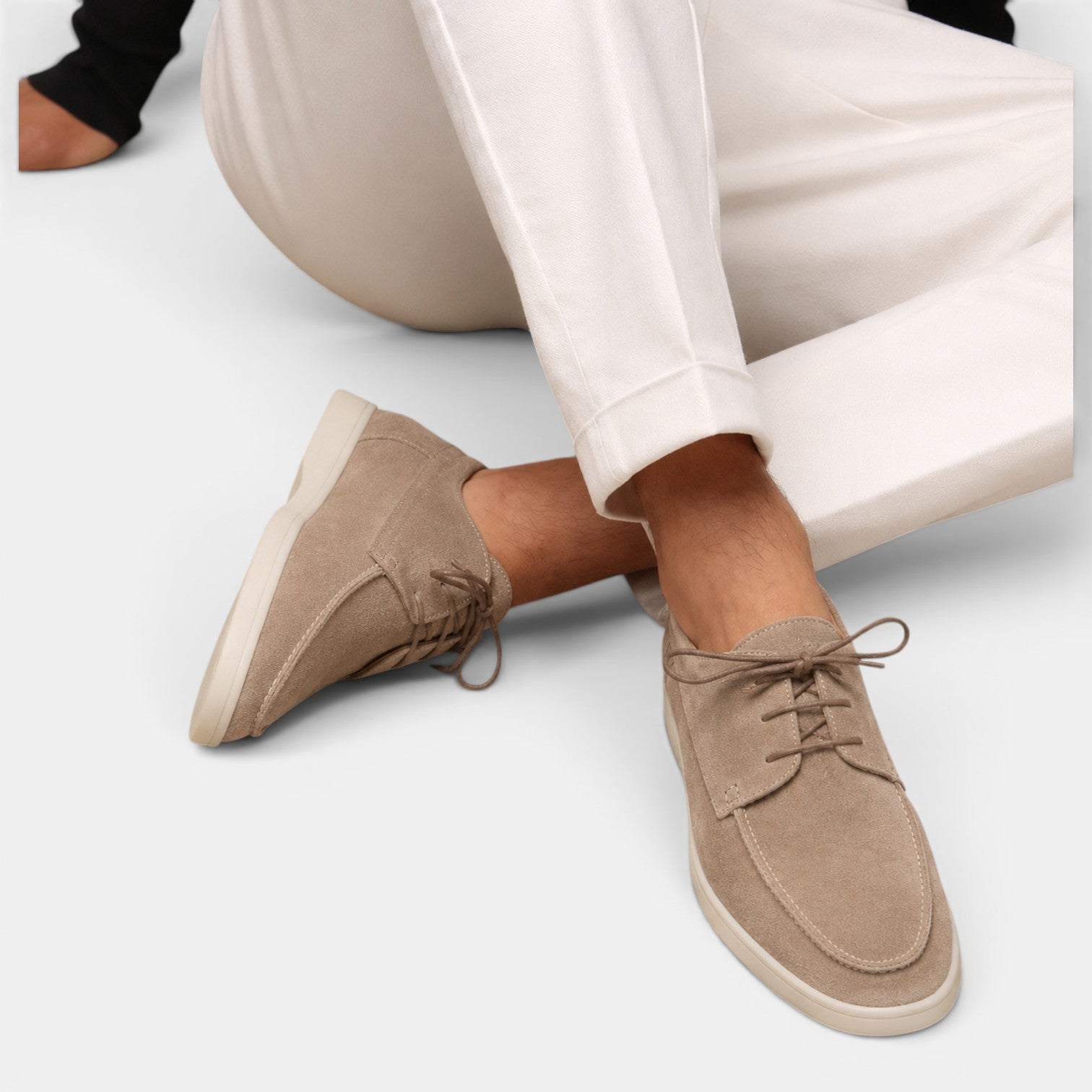 Monvaline | Men’s Suede Lace Shoes for Smart Casual Summer Outfits