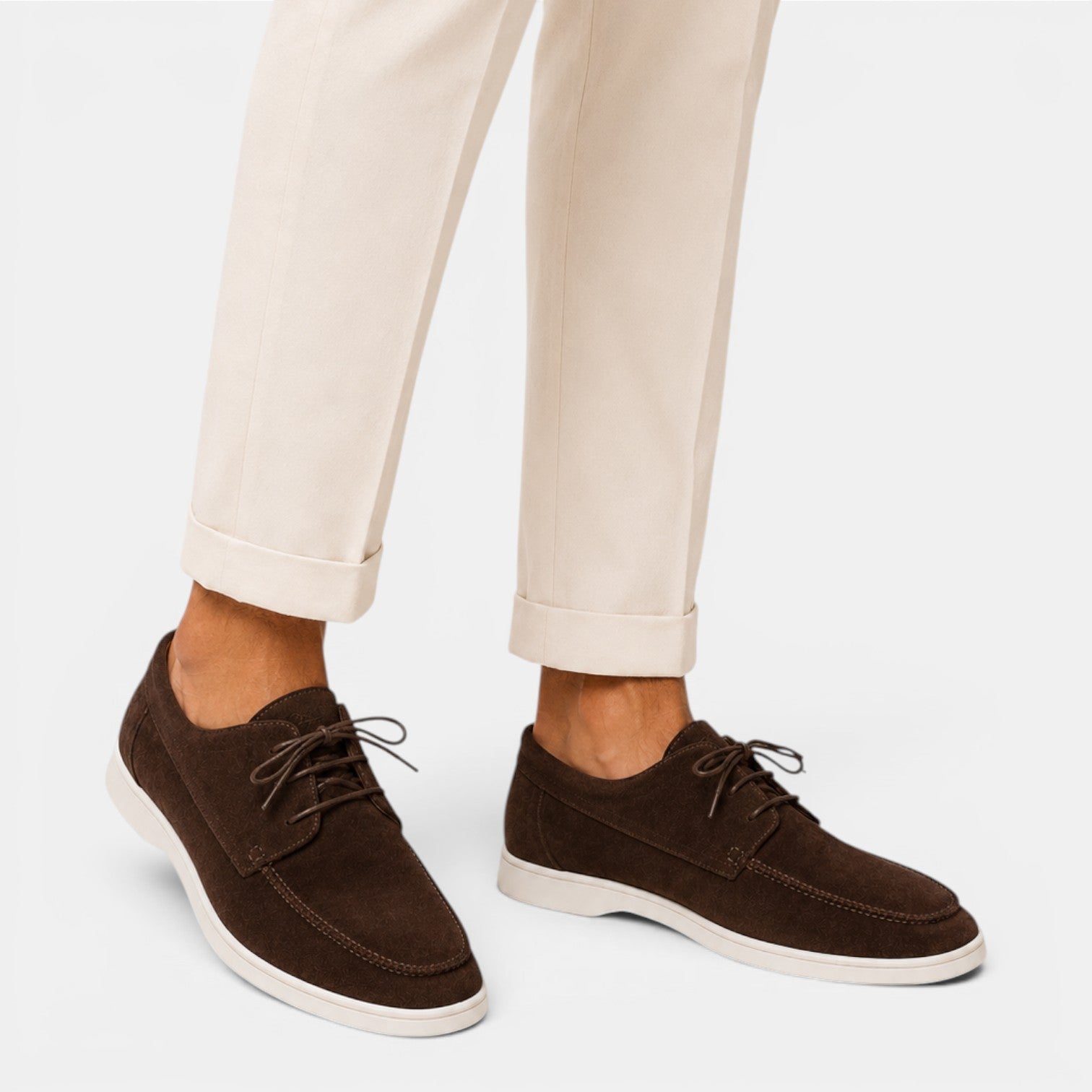 Monvaline | Men’s Suede Lace Shoes for Smart Casual Summer Outfits