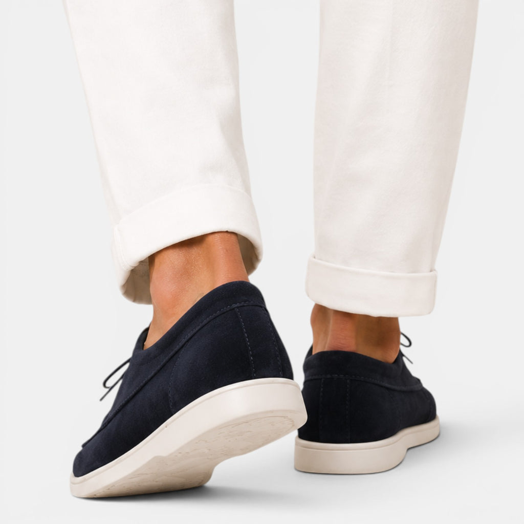 Monvaline | Men’s Suede Lace Shoes for Smart Casual Summer Outfits