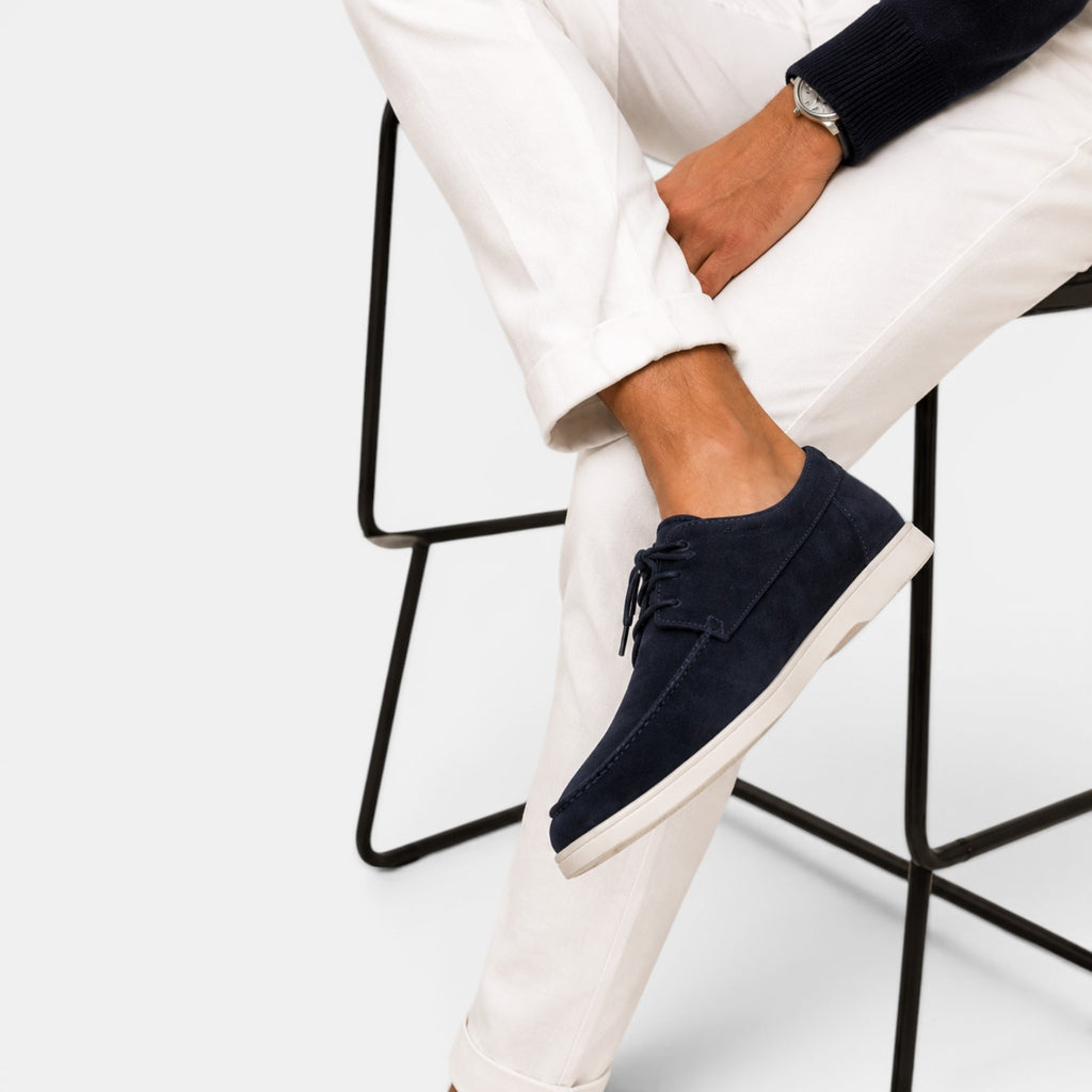 Monvaline | Men’s Suede Lace Shoes for Smart Casual Summer Outfits