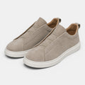 Monvaline | Men’s Suede Slip-On Shoes Easy Fit Casual Trainers