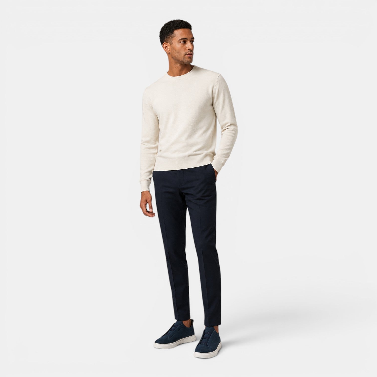 Monvaline | Men’s Suede Slip-On Shoes Easy Fit Casual Trainers