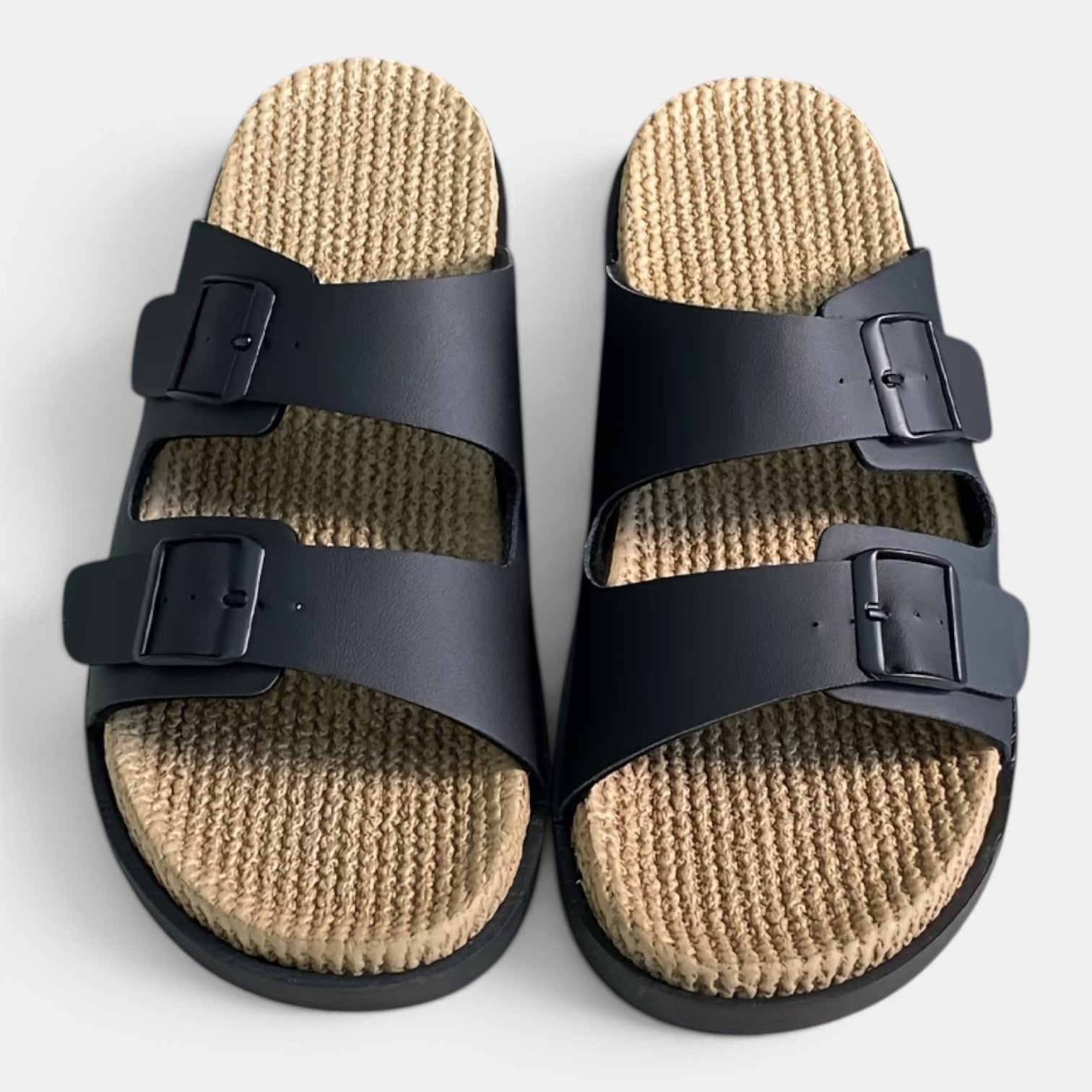 Monvaline | Men’s Summer Beach Sandals – Comfortable Double Strap Slides