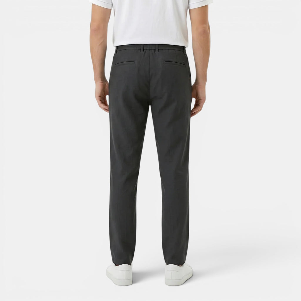 Monvaline | Men's Summer Drawstring Trousers Lightweight Straight Leg