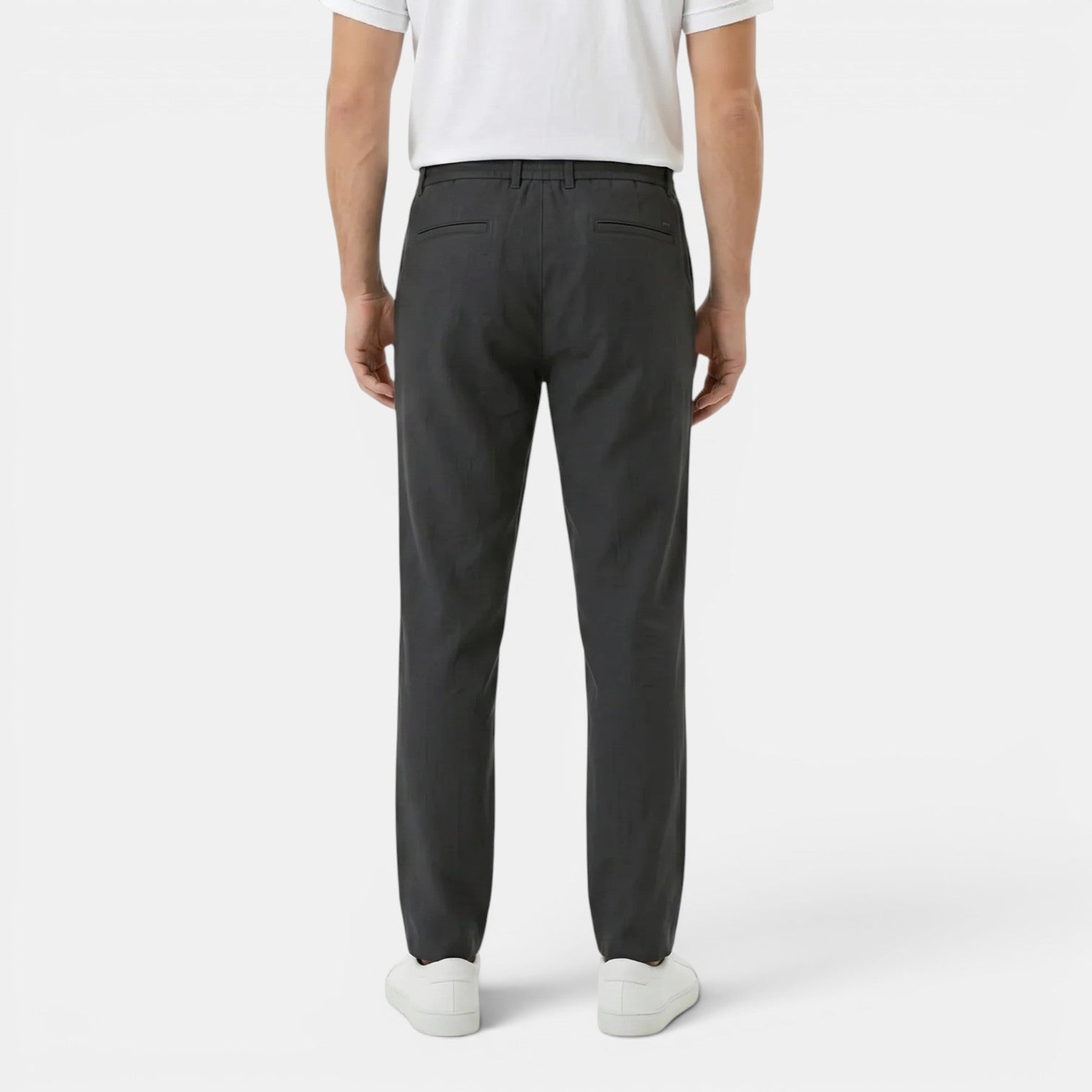 Monvaline | Men's Summer Drawstring Trousers Lightweight Straight Leg