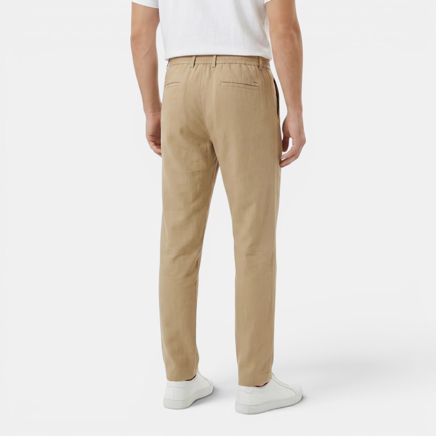 Monvaline | Men's Summer Drawstring Trousers Lightweight Straight Leg