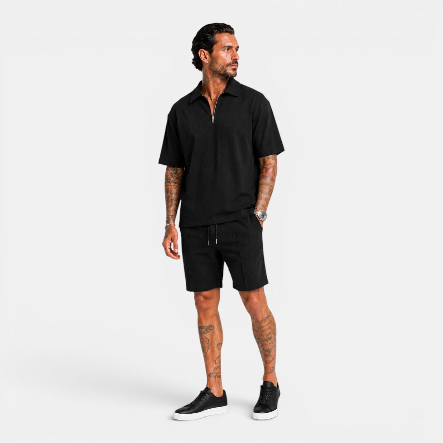 Monvaline | Men's Summer Polo & Shorts Set Lightweight Casual Co-Ord