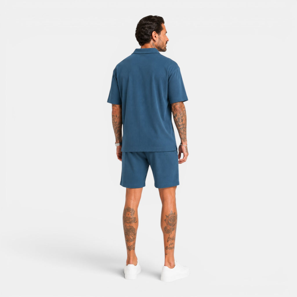 Monvaline | Men's Summer Polo & Shorts Set Lightweight Casual Co-Ord