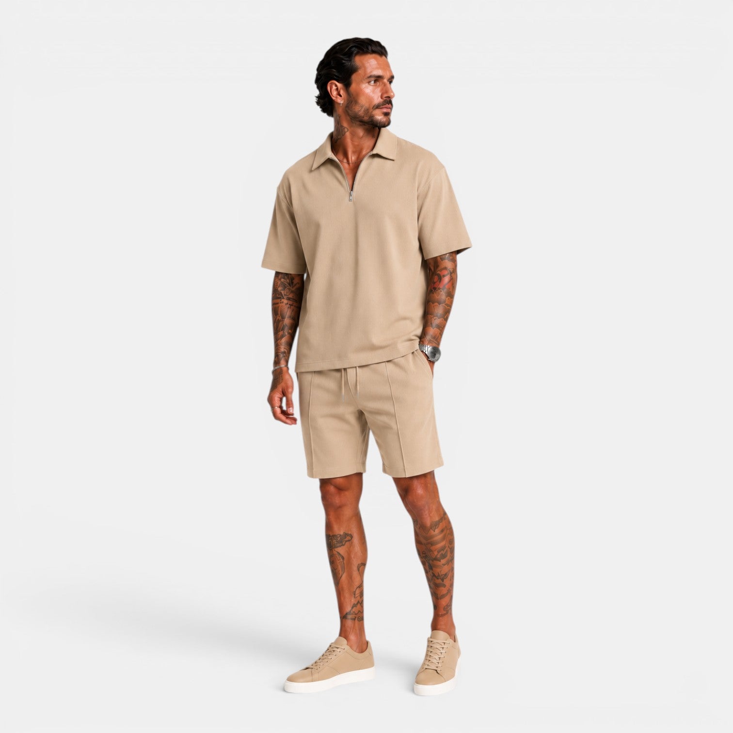 Monvaline | Men's Summer Polo & Shorts Set Lightweight Casual Co-Ord