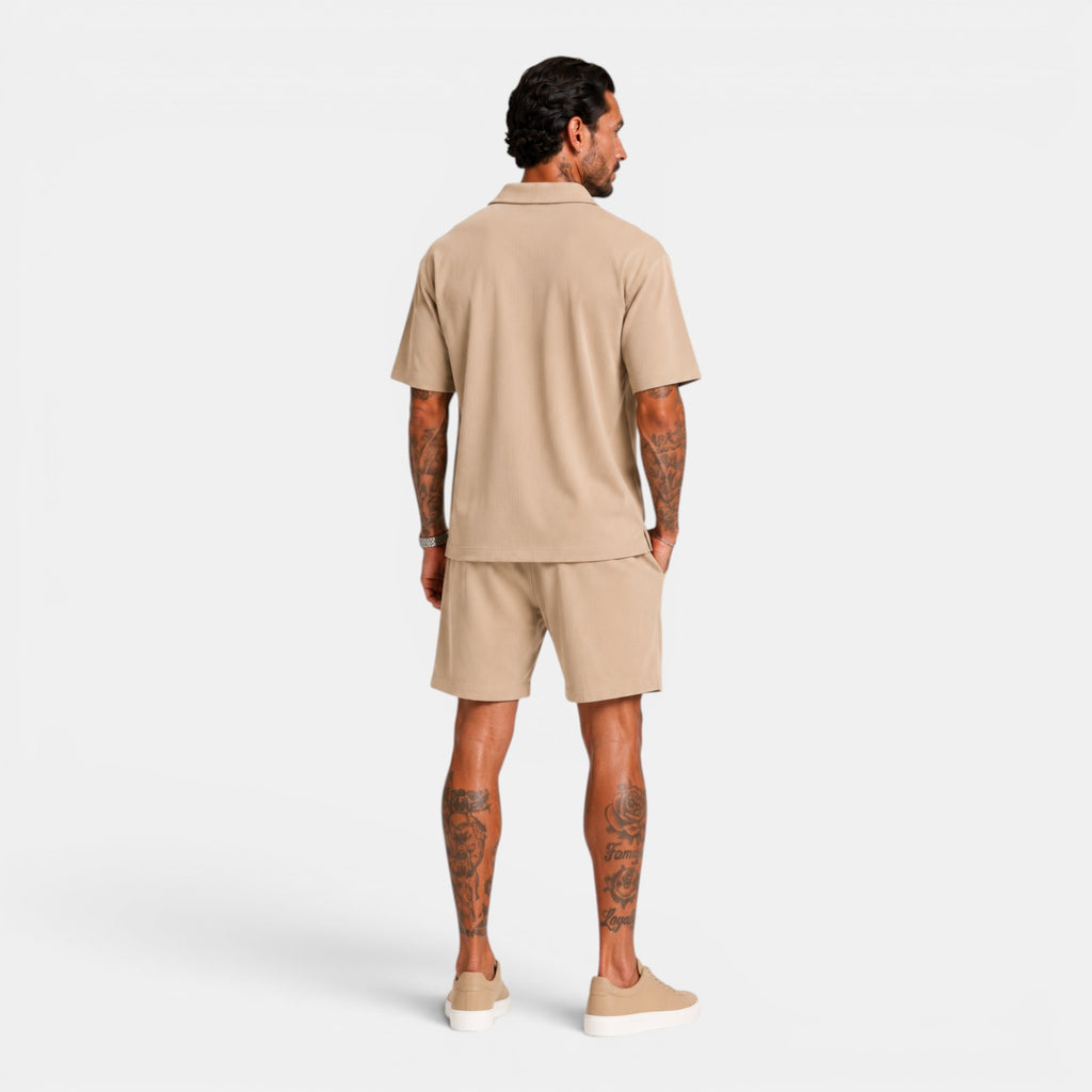 Monvaline | Men's Summer Polo & Shorts Set Lightweight Casual Co-Ord