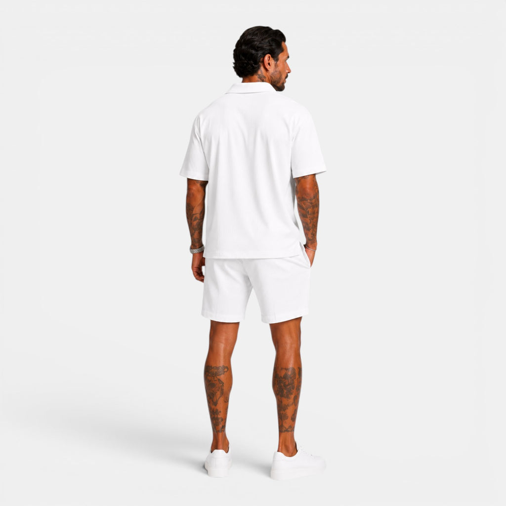 Monvaline | Men's Summer Polo & Shorts Set Lightweight Casual Co-Ord