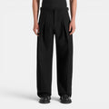 Monvaline | Men’s Wide Leg Box Pleat Trousers – Relaxed Tailored Fit