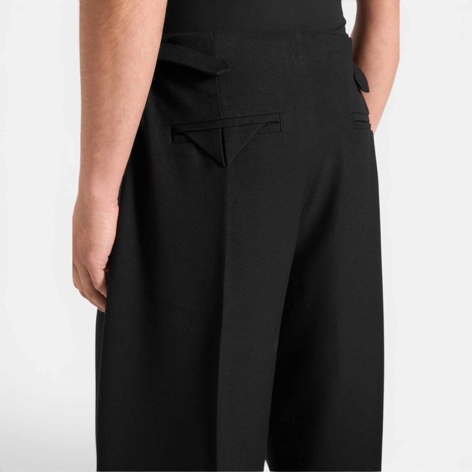 Monvaline | Men’s Wide Leg Box Pleat Trousers – Relaxed Tailored Fit