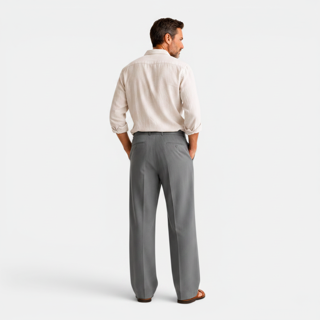 Monvaline | Men's Wide Leg Pants with Pockets – Casual Drawstring Trousers