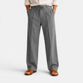 Monvaline | Men's Wide Leg Pants with Pockets – Casual Drawstring Trousers