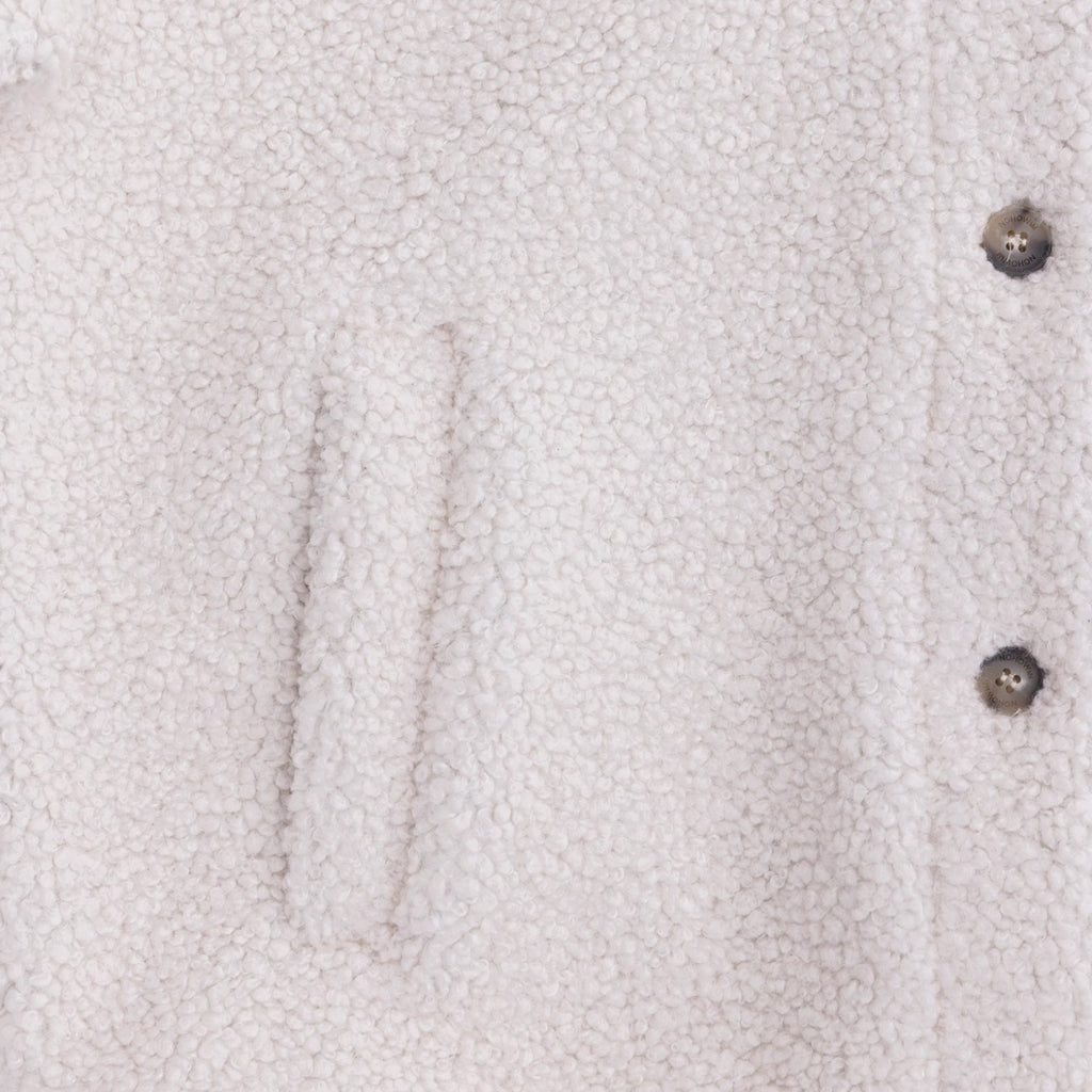 Monvaline | Men's Bouclé-Effect Shearling Jacket - Cozy Relaxed Fit Winter Outerwear