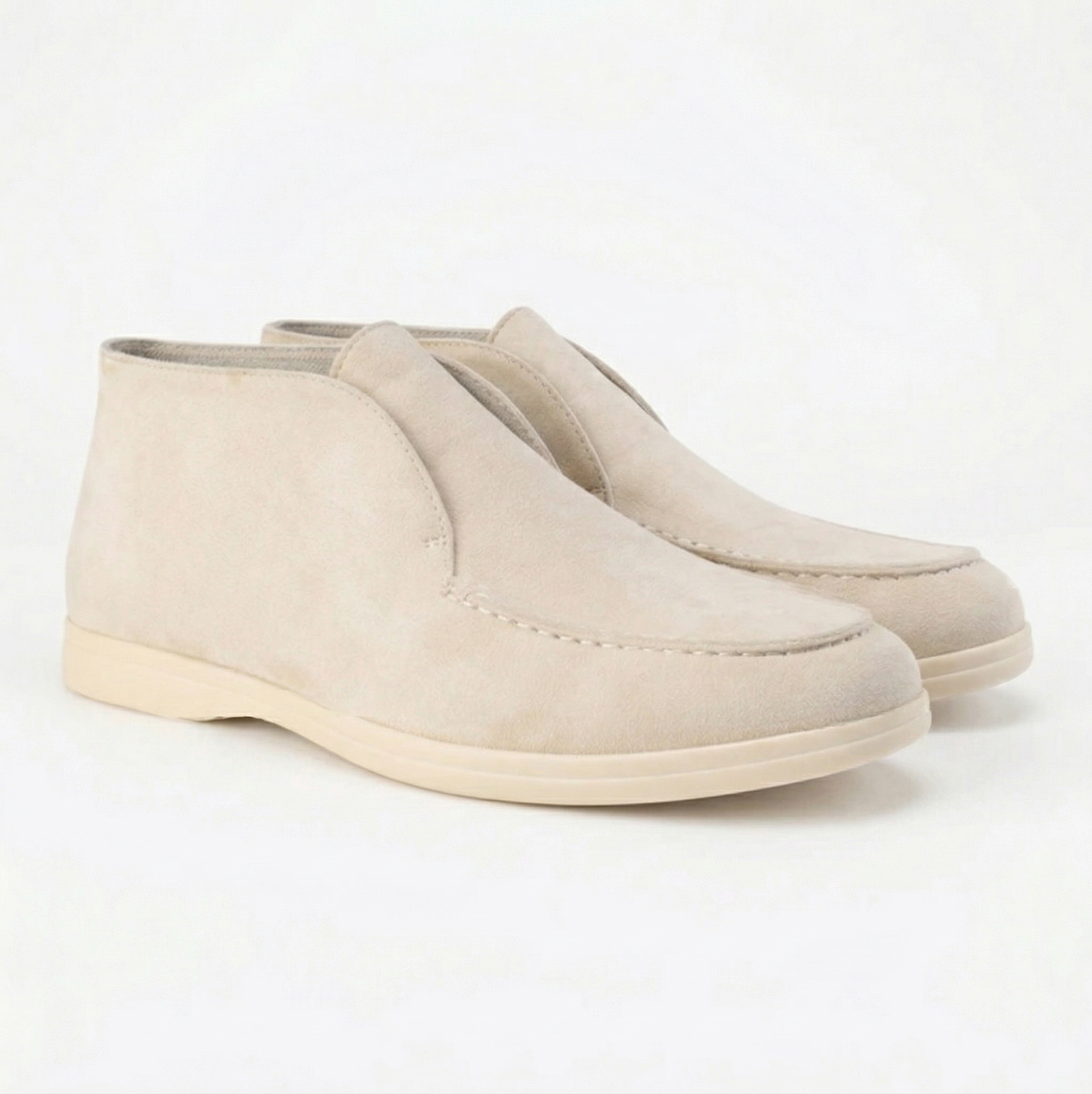 Monvaline | Men’s High Suede Loafers Comfortable Slip-On Casual Shoes