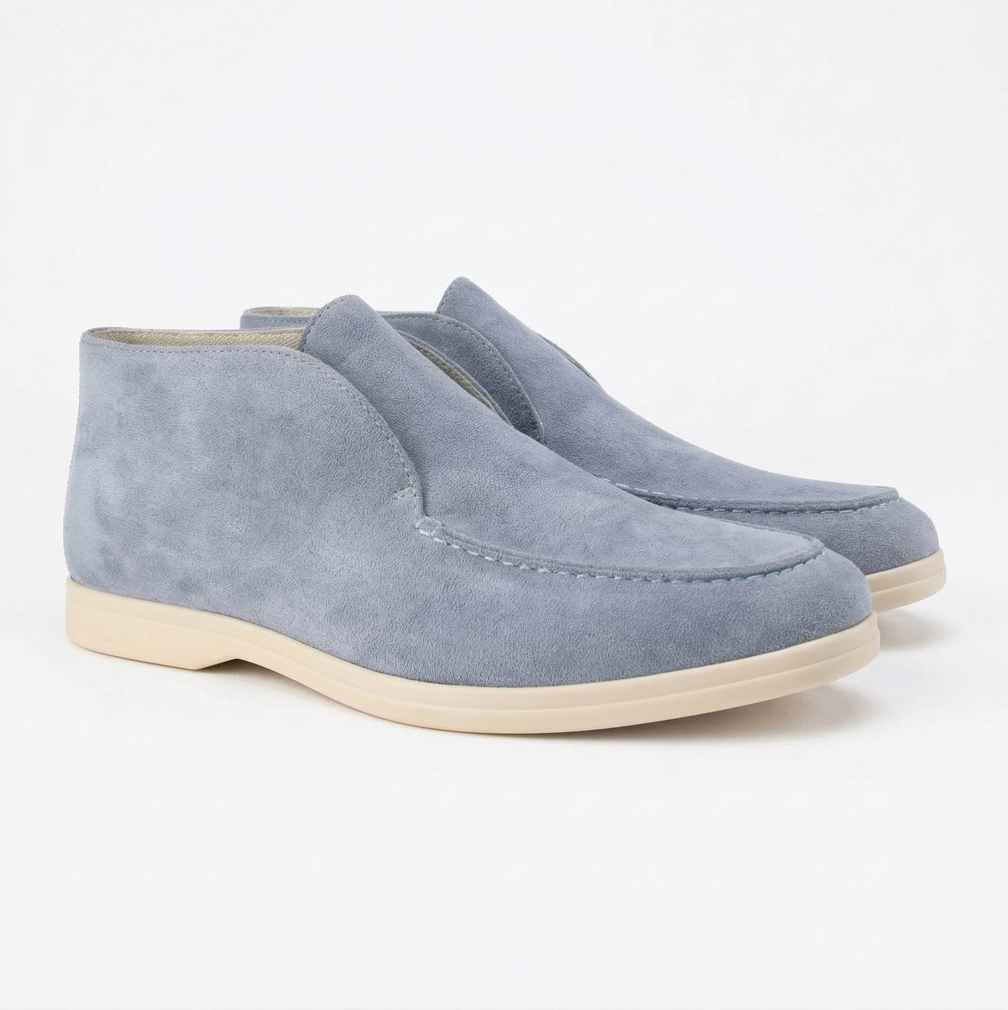 Monvaline | Men’s High Suede Loafers Comfortable Slip-On Casual Shoes
