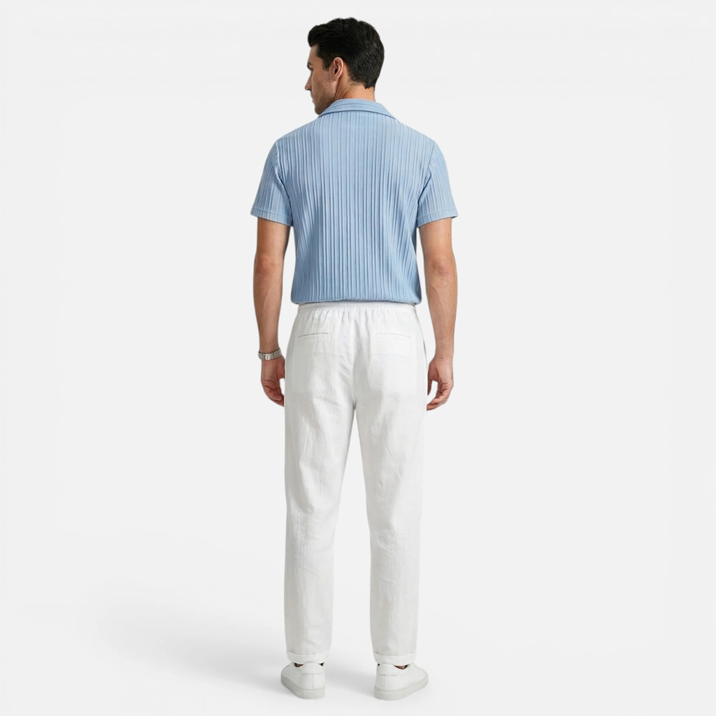Monvaline | Men’s Linen Blend Co-Ord Set – Comfort Summer Relaxed Fit