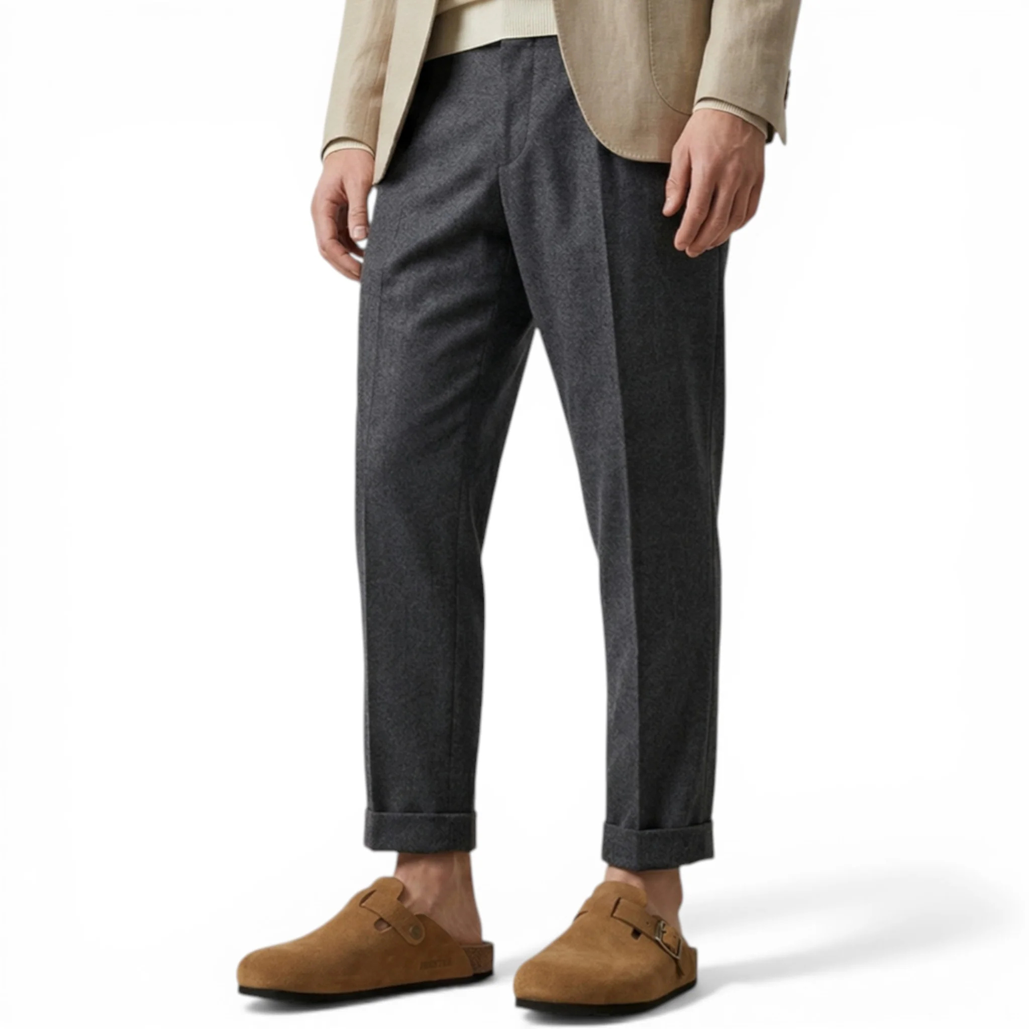 Monvaline | Men’s Suede Slip-On Clogs Comfortable Lightweight Daily Wear