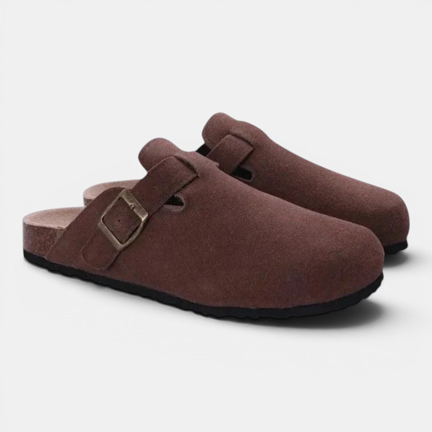 Monvaline | Men’s Suede Slip-On Clogs Comfortable Lightweight Daily Wear