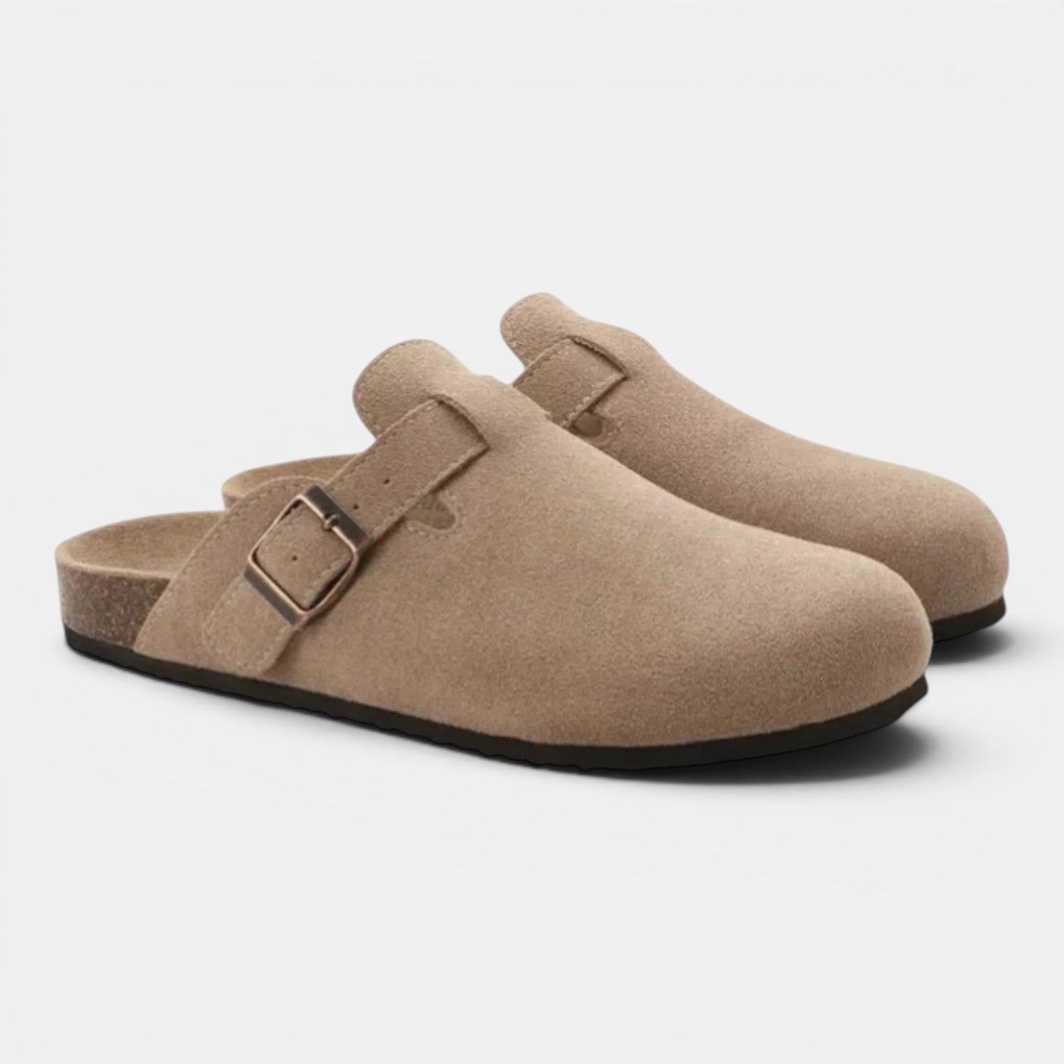 Monvaline | Men’s Suede Slip-On Clogs Comfortable Lightweight Daily Wear