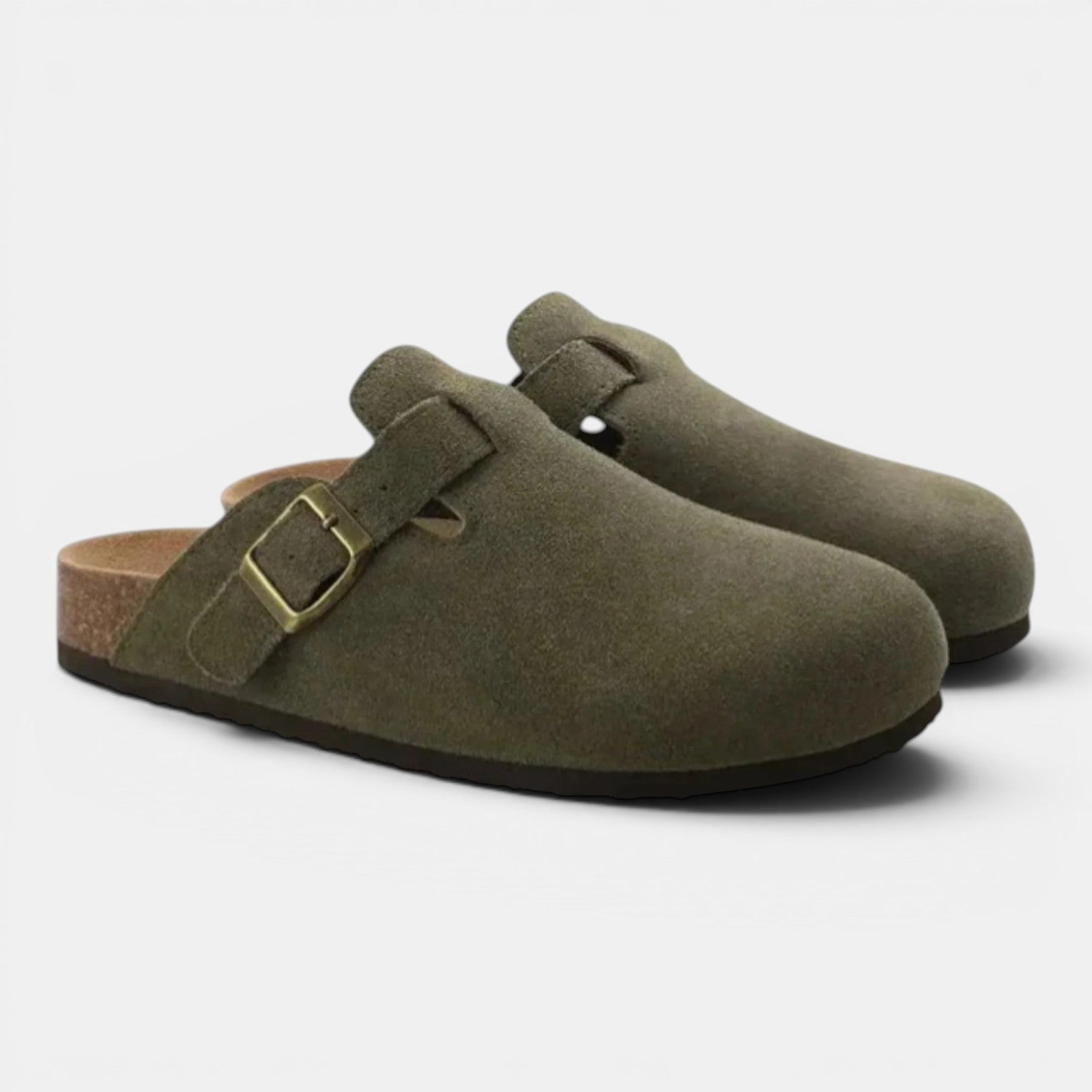 Monvaline | Men’s Suede Slip-On Clogs Comfortable Lightweight Daily Wear