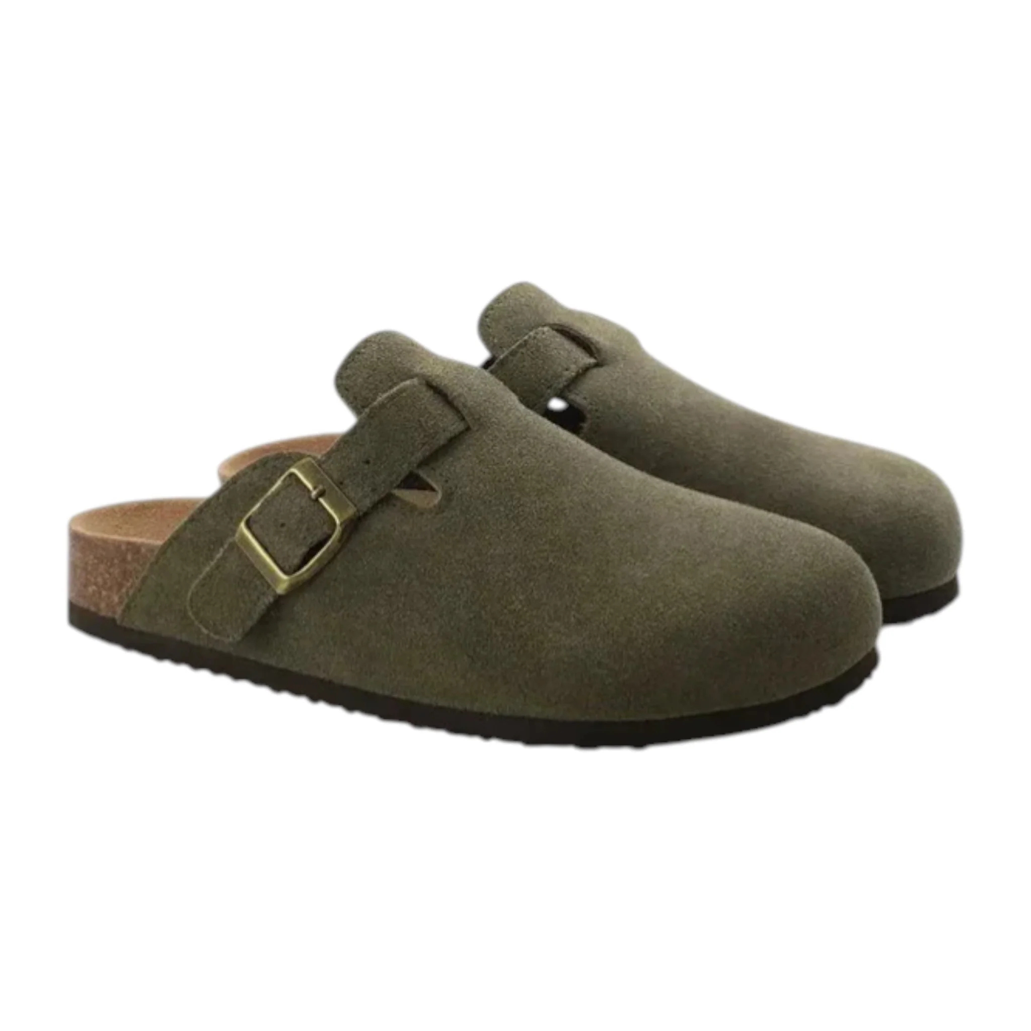 Monvaline | Men’s Suede Slip-On Clogs Comfortable Lightweight Daily Wear