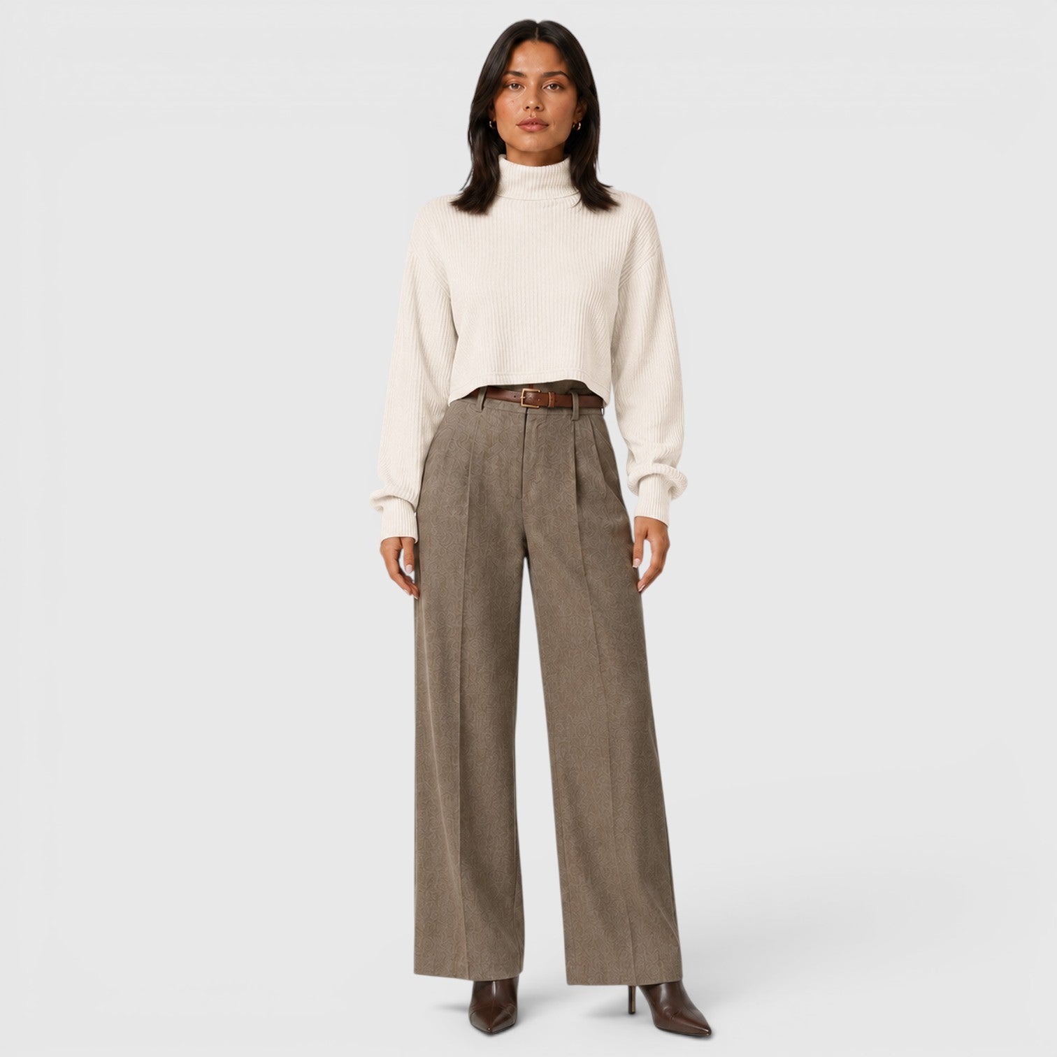 Monvaline | Women's Premium Knit Elegant Roll Neck Jumper