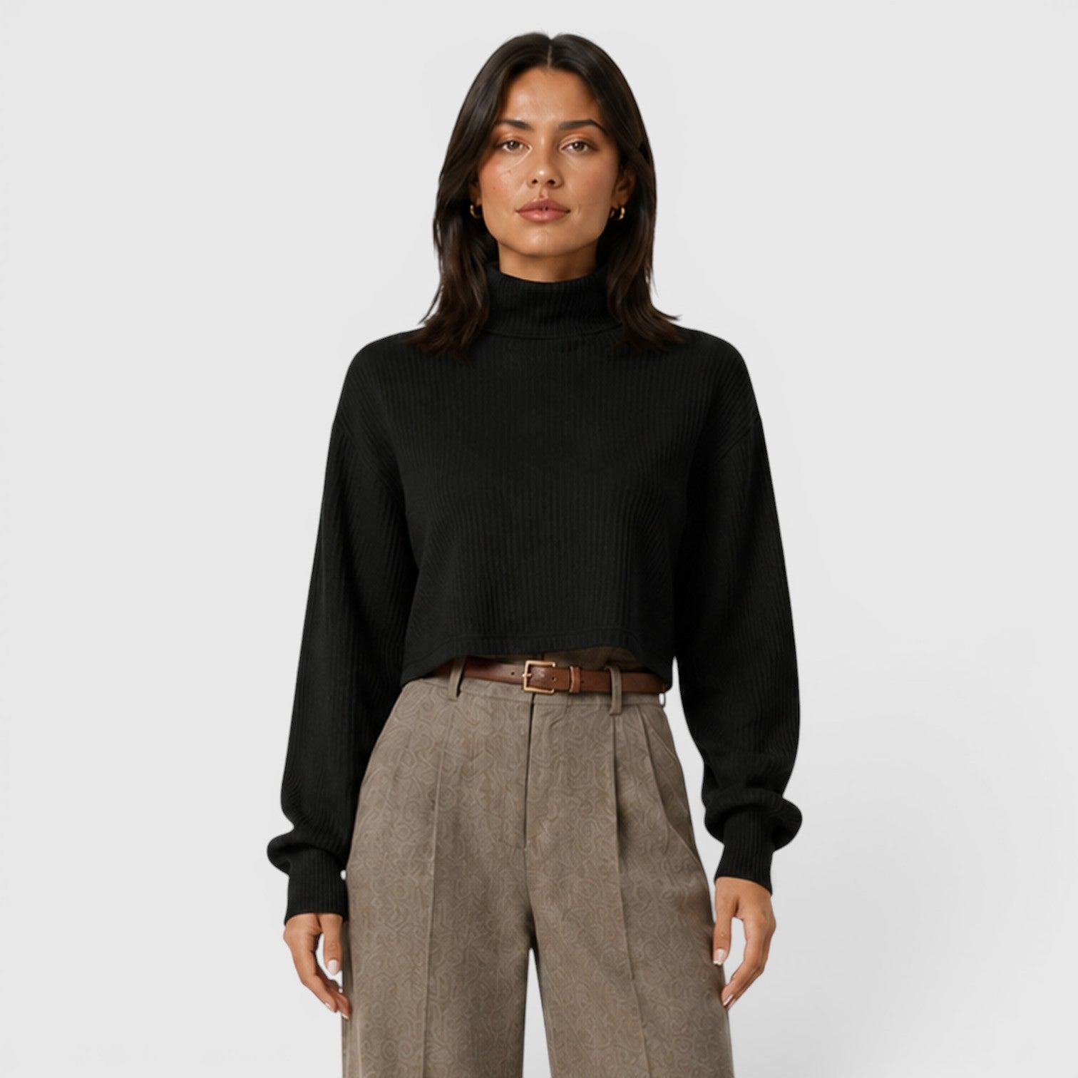 Monvaline | Women's Premium Knit Elegant Roll Neck Jumper