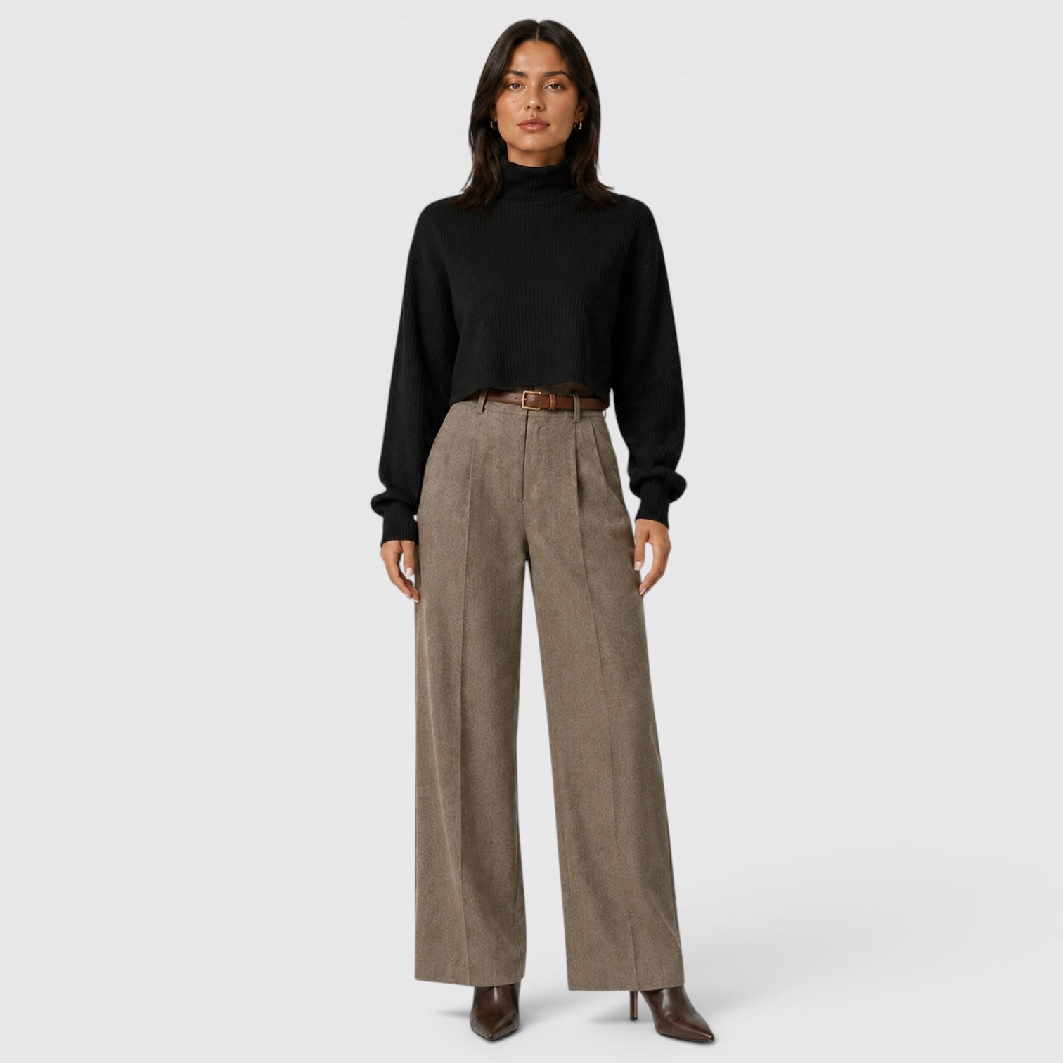 Monvaline | Women's Premium Knit Elegant Roll Neck Jumper