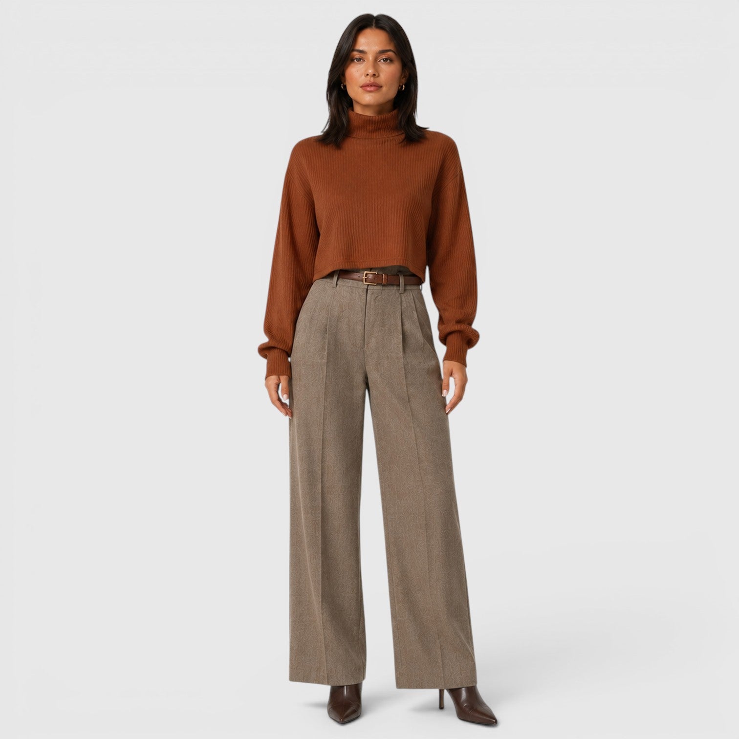 Monvaline | Women's Premium Knit Elegant Roll Neck Jumper
