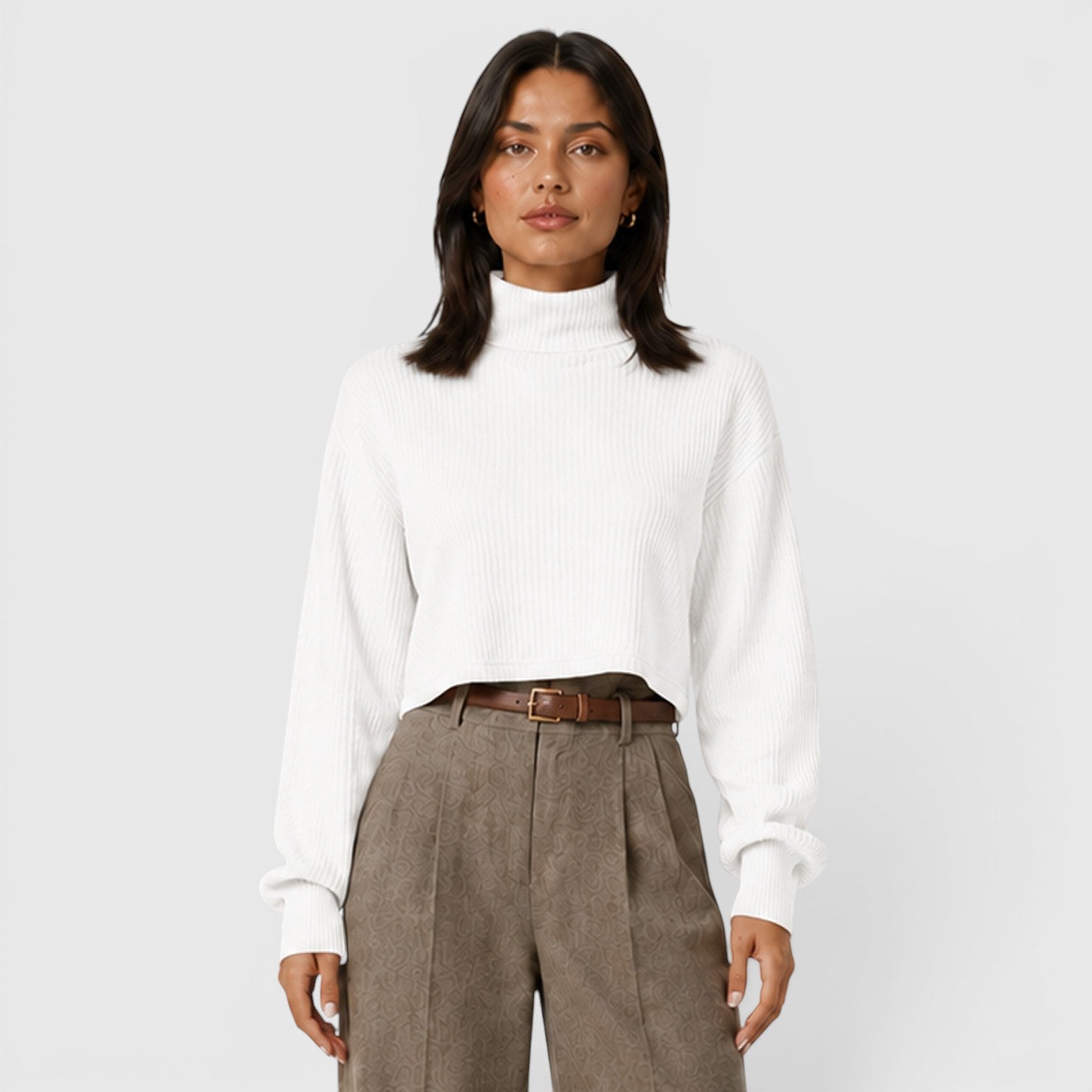 Monvaline | Women's Premium Knit Elegant Roll Neck Jumper
