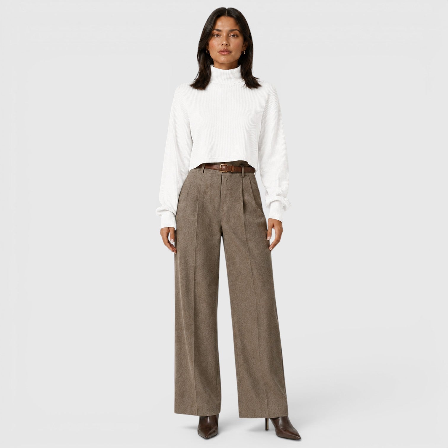 Monvaline | Women's Premium Knit Elegant Roll Neck Jumper