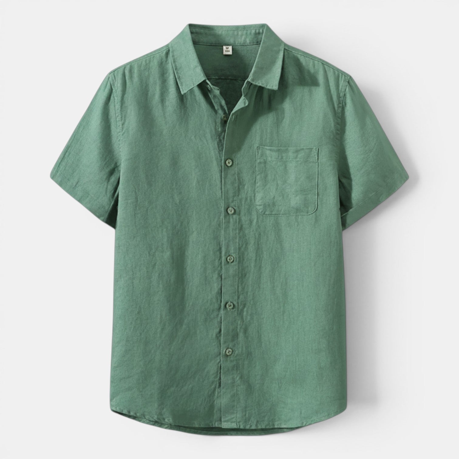Monvaline | Men’s Linen Shirt for Summer Lightweight Short Sleeve