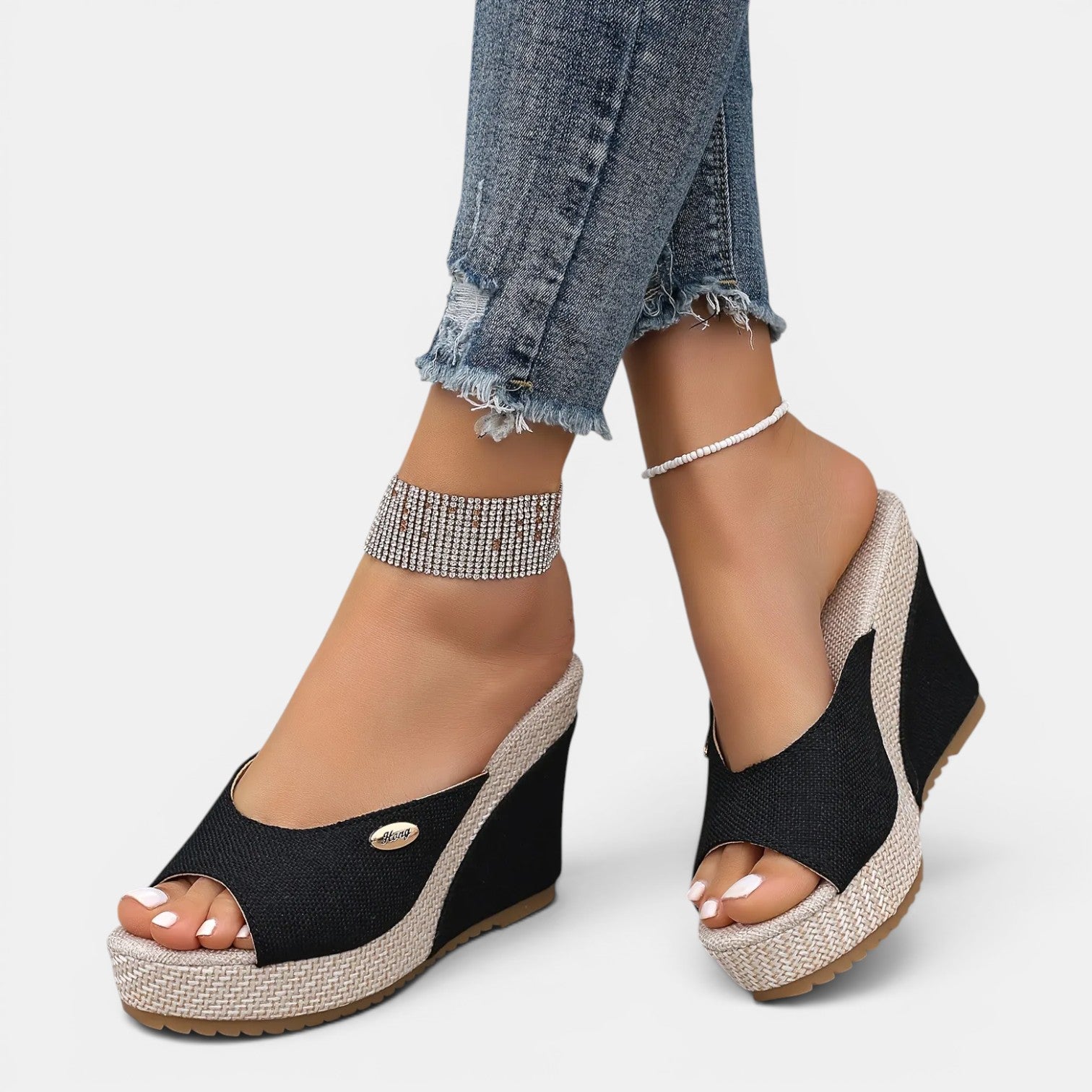 Monvaline | Women’s Comfortable Wedge Sandals High Heel Summer Slip-On