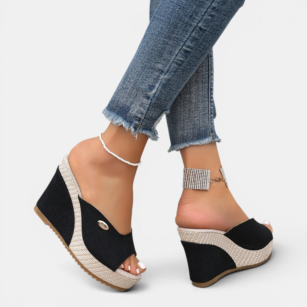 Monvaline | Women’s Comfortable Wedge Sandals High Heel Summer Slip-On