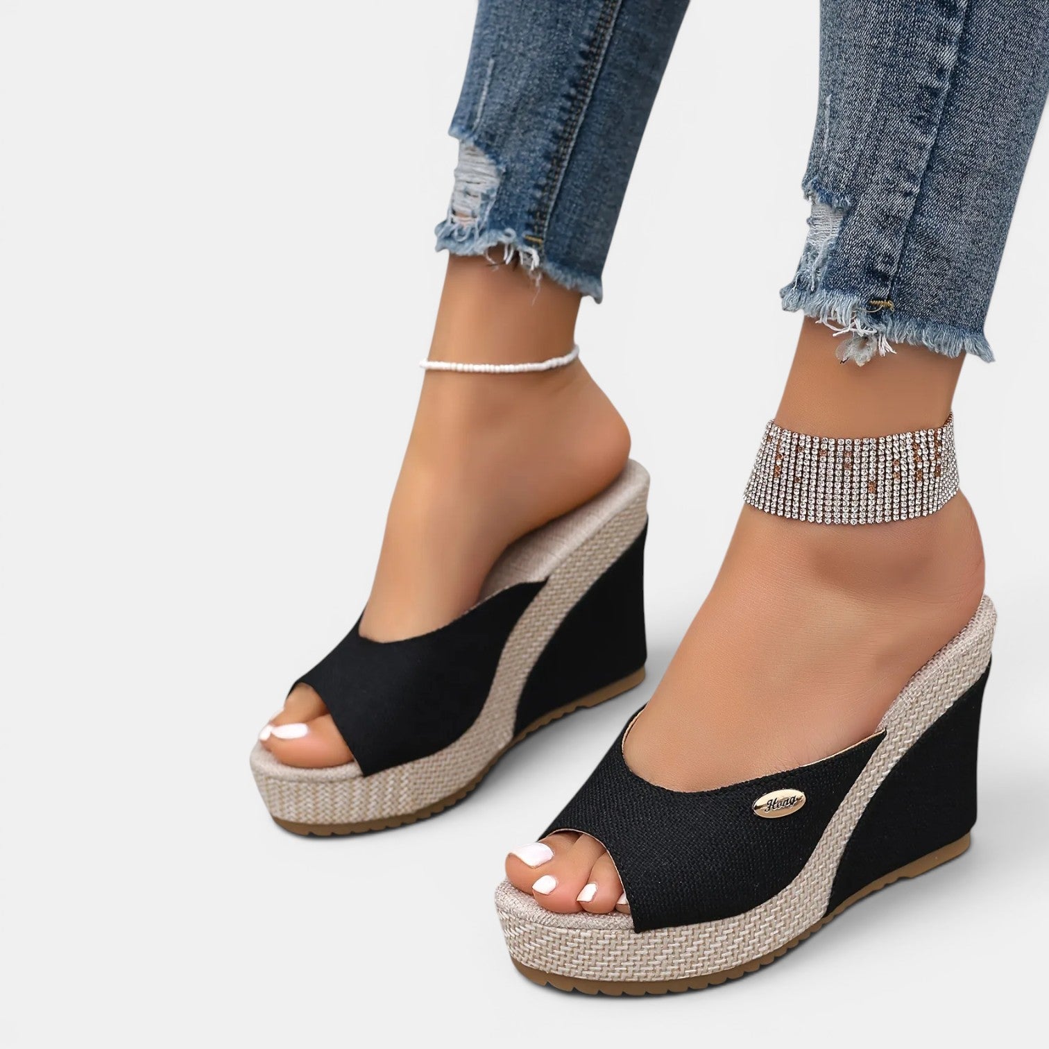 Monvaline | Women’s Comfortable Wedge Sandals High Heel Summer Slip-On