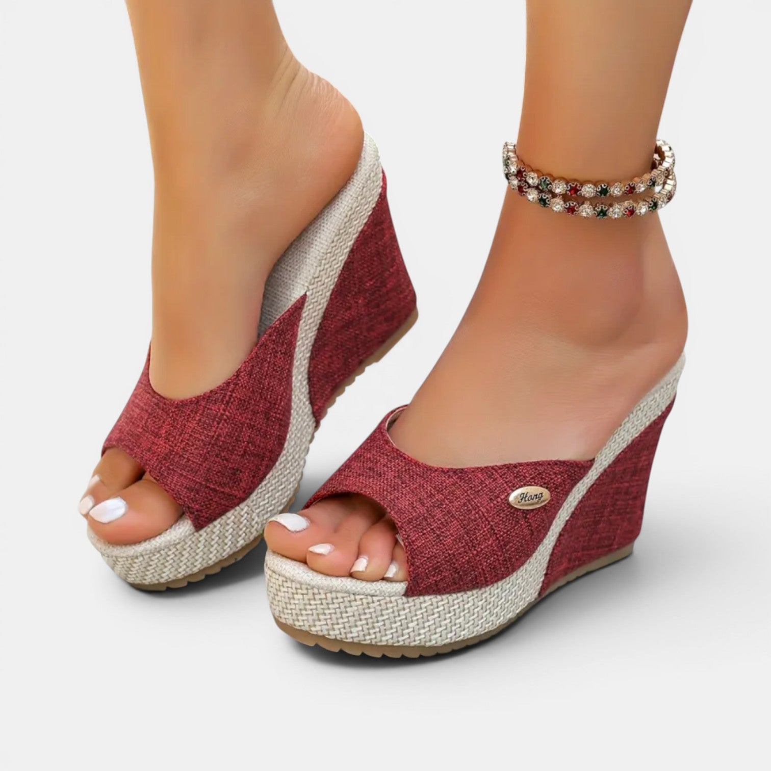 Monvaline | Women’s Comfortable Wedge Sandals High Heel Summer Slip-On