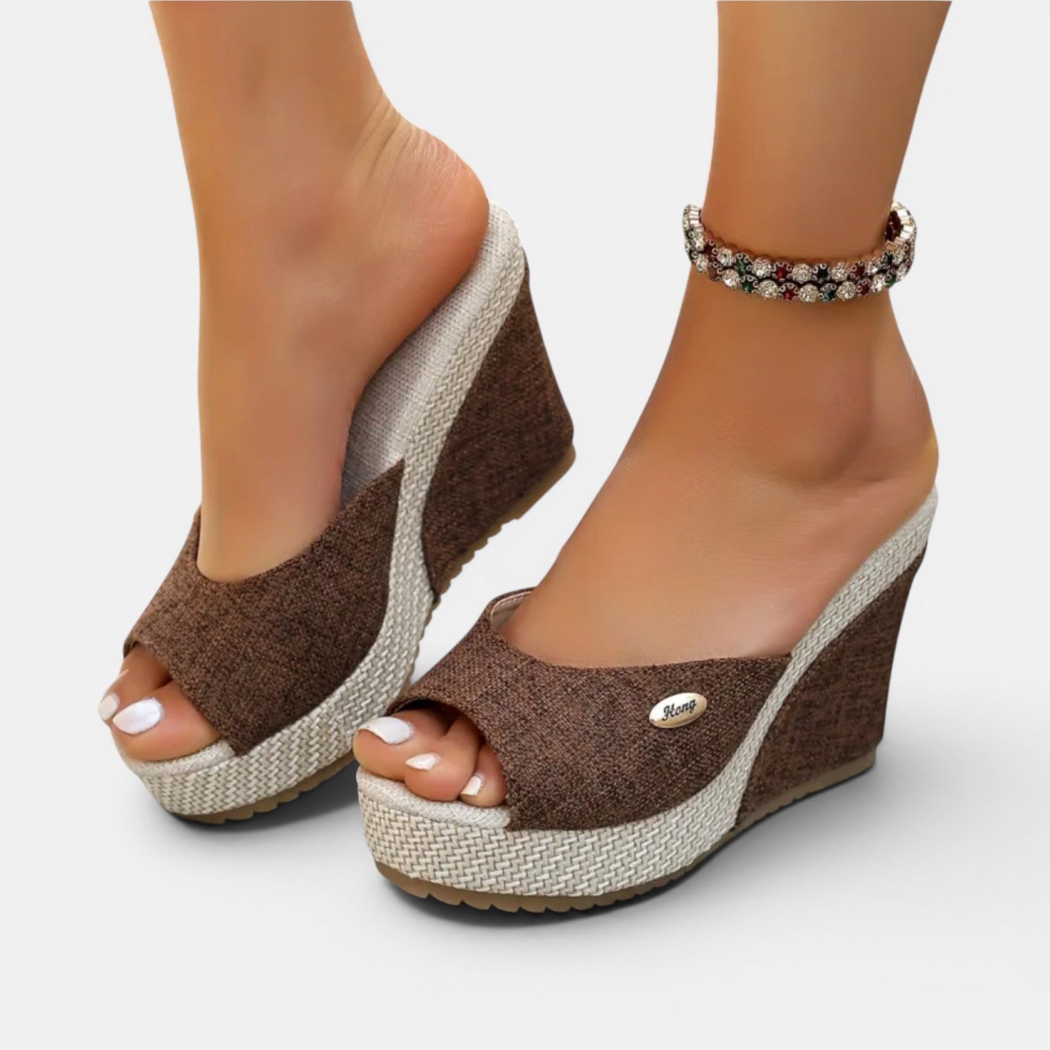 Monvaline | Women’s Comfortable Wedge Sandals High Heel Summer Slip-On
