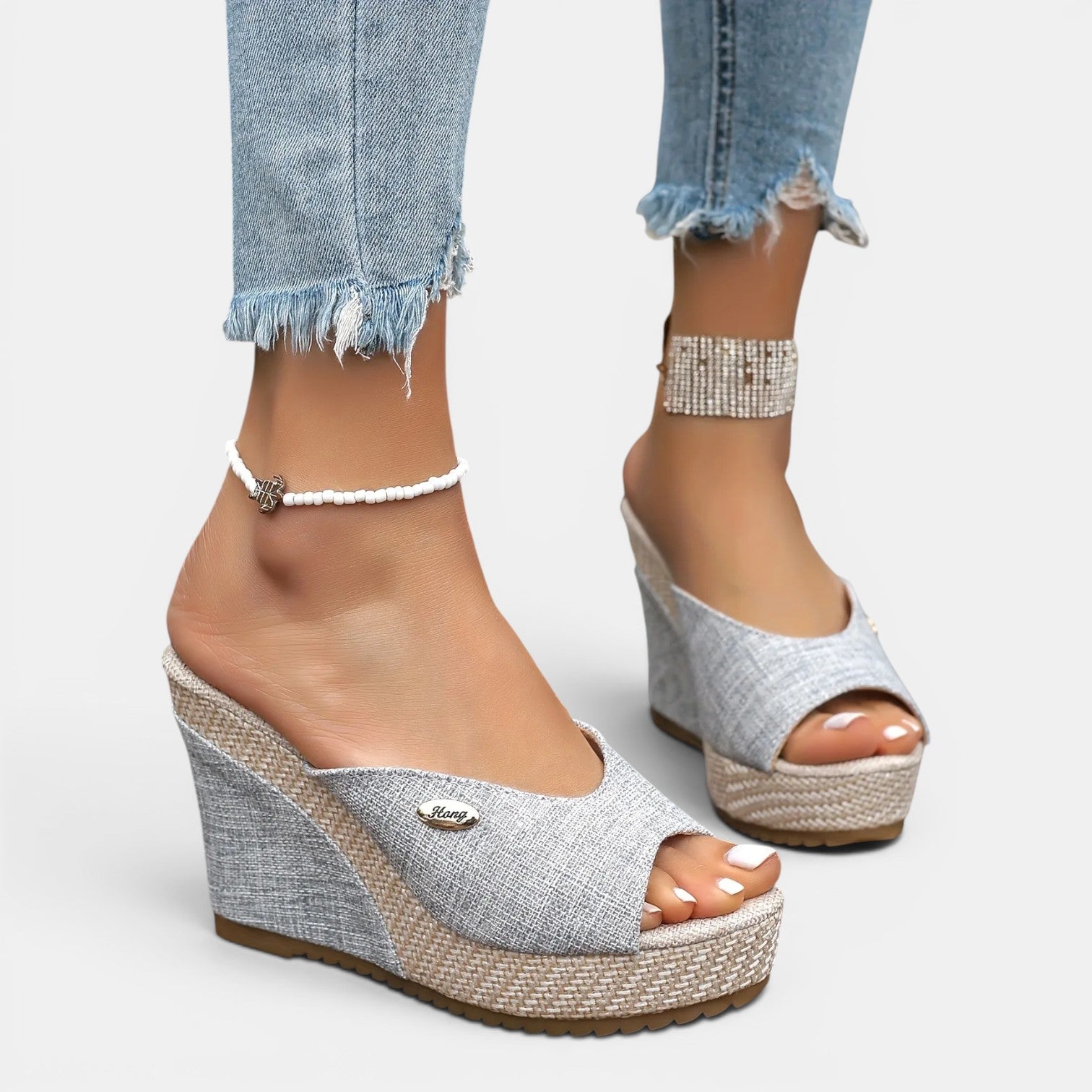 Monvaline | Women’s Comfortable Wedge Sandals High Heel Summer Slip-On