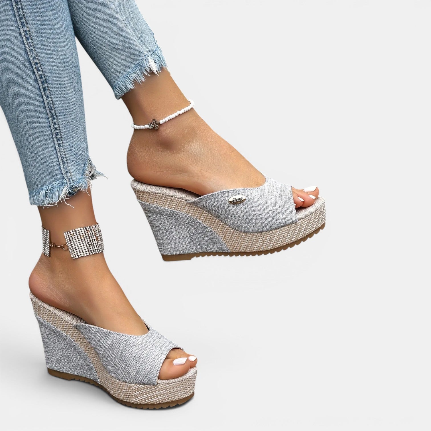 Monvaline | Women’s Comfortable Wedge Sandals High Heel Summer Slip-On