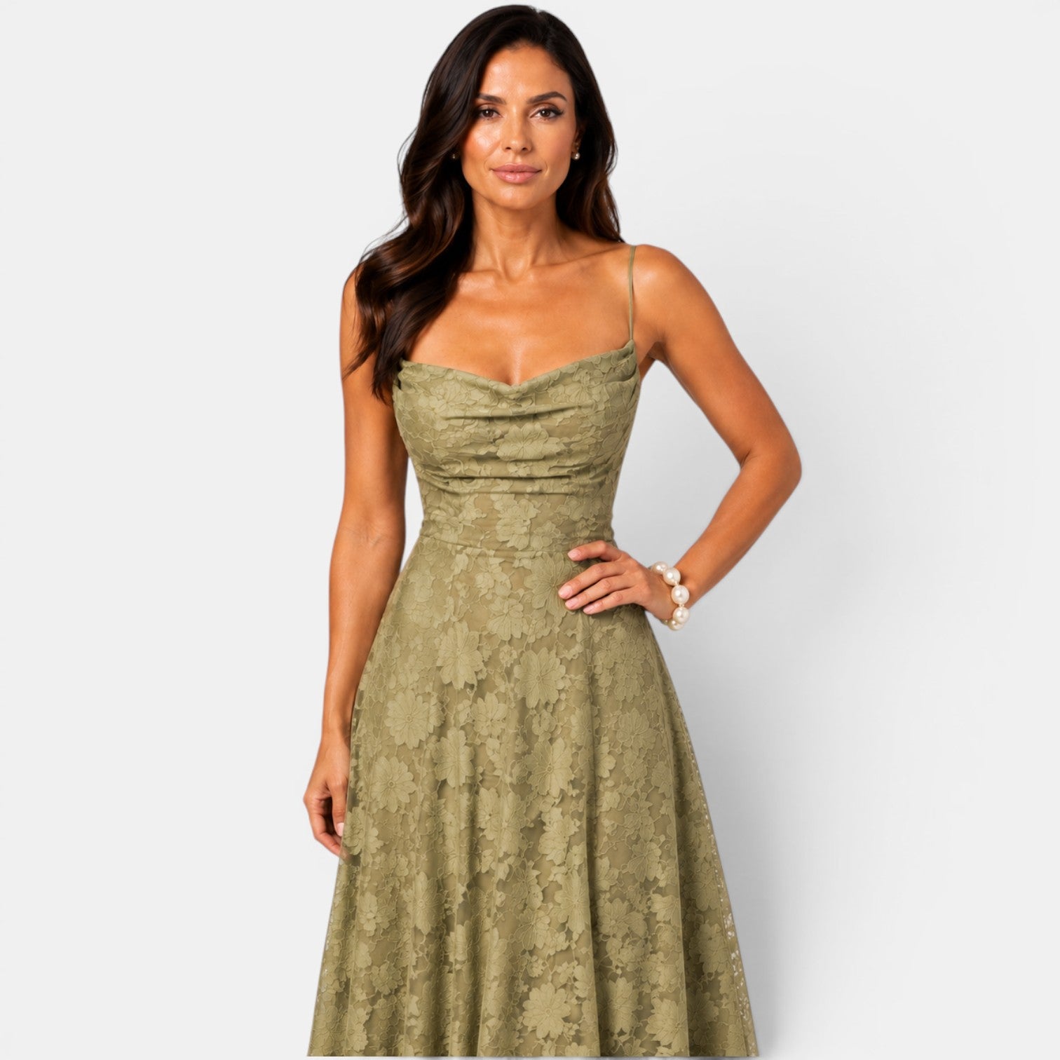 Monvaline | Women's Backless Lace-Up Dress Slim Fit High Waist Sleeveless